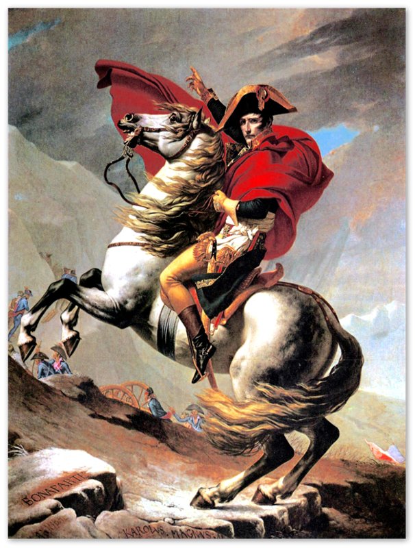 Napoleon Crossing The Alps Poster, Jacques-Louis David - Napoleon Crossing The Alps Print - WallArtPrints4U