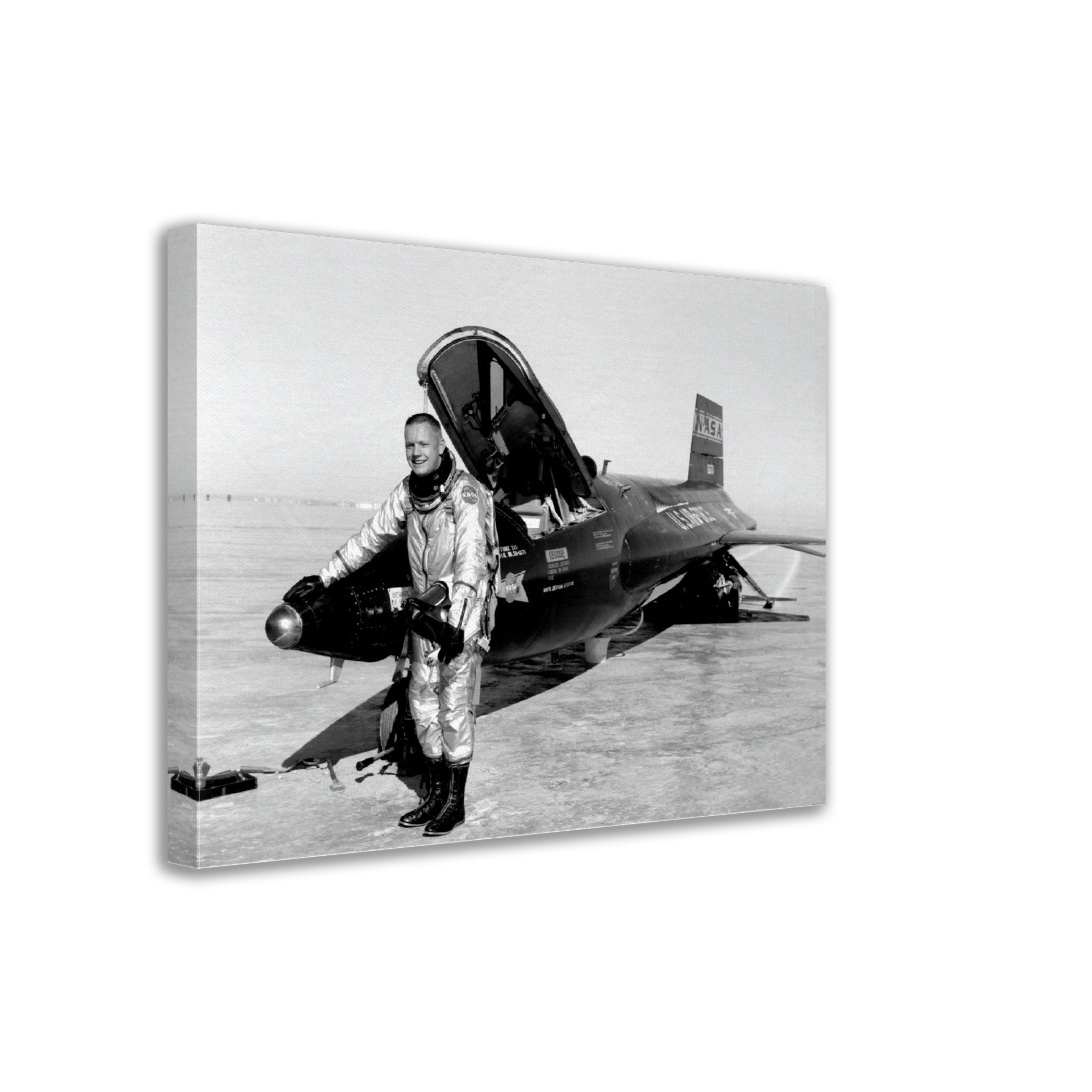 Neil Armstrong Canvas, X15 Pilot Research Rocket Powered Flight Neil Armstrong Pilot Canvas Print - WallArtPrints4U