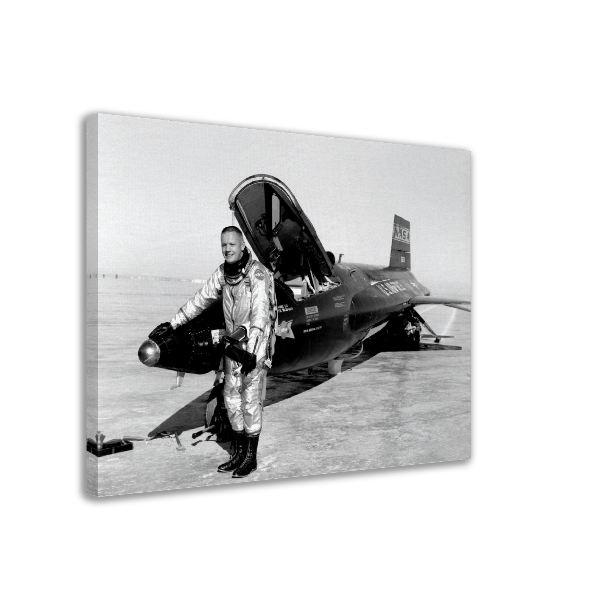 Neil Armstrong Canvas, X15 Pilot Research Rocket Powered Flight Neil Armstrong Pilot Canvas Print - WallArtPrints4U