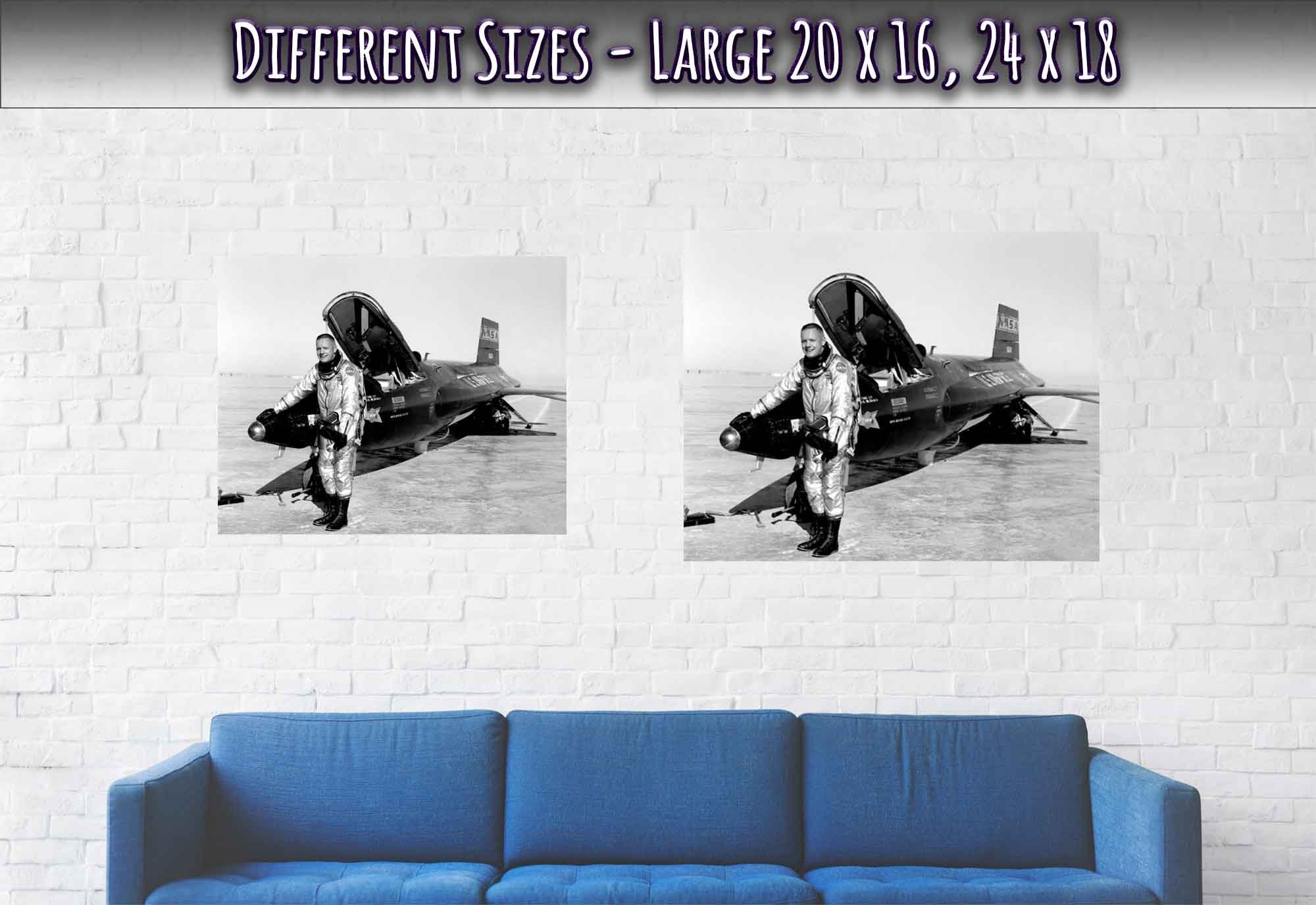 Neil Armstrong Poster, X15 Pilot Research Rocket Powered Flight Neil Armstrong Pilot Print - WallArtPrints4U