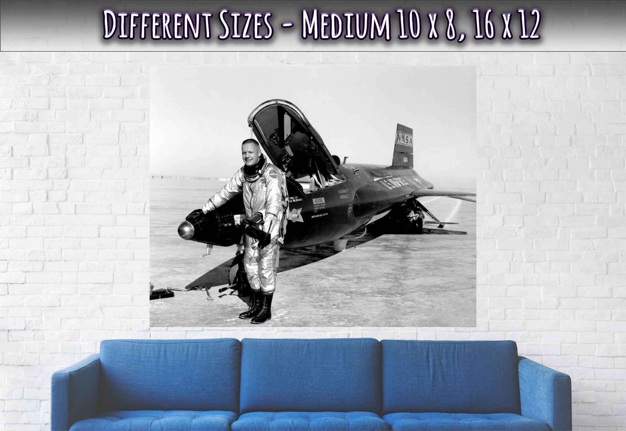 Neil Armstrong Poster, X15 Pilot Research Rocket Powered Flight Neil Armstrong Pilot Print - WallArtPrints4U