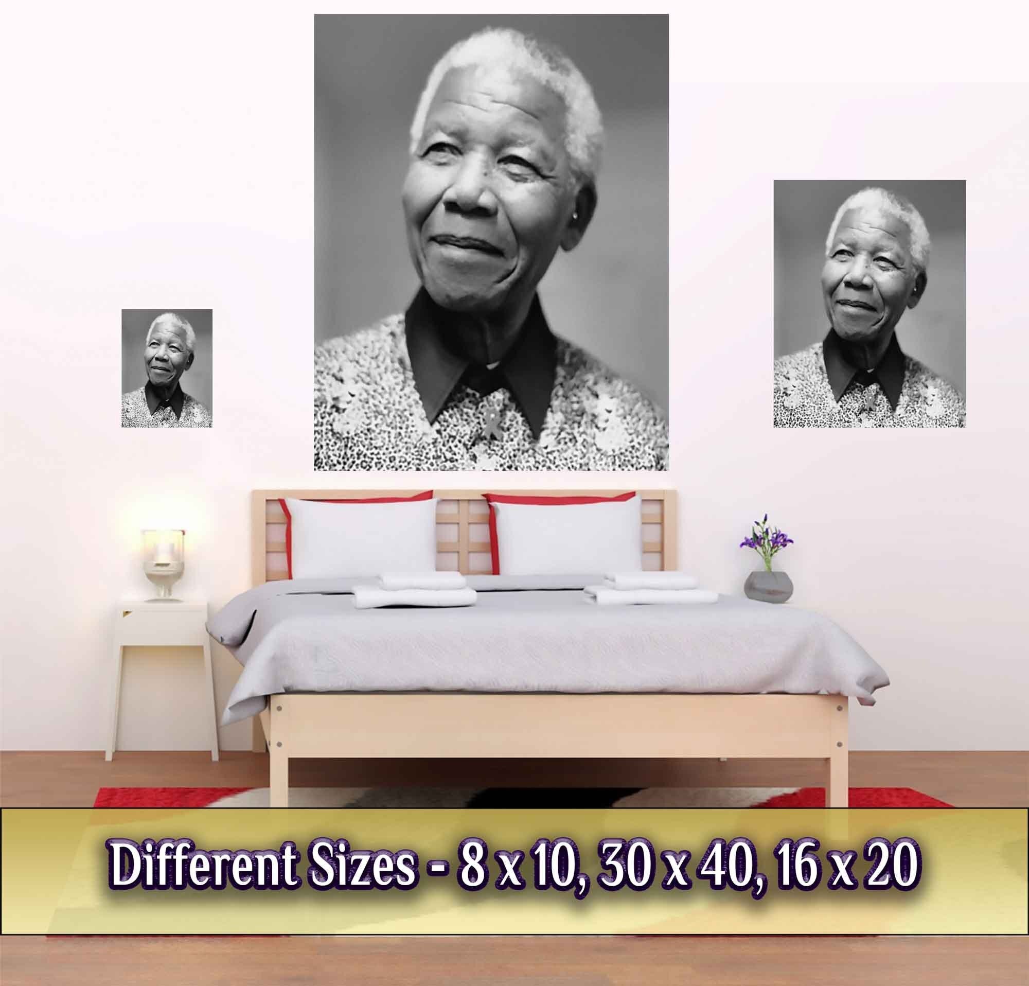 Nelson Mandela Poster, Lifelong Apatheid Opponent, Vintage Photo - Iconic Nelson Mandela Print - Anc Leader - WallArtPrints4U