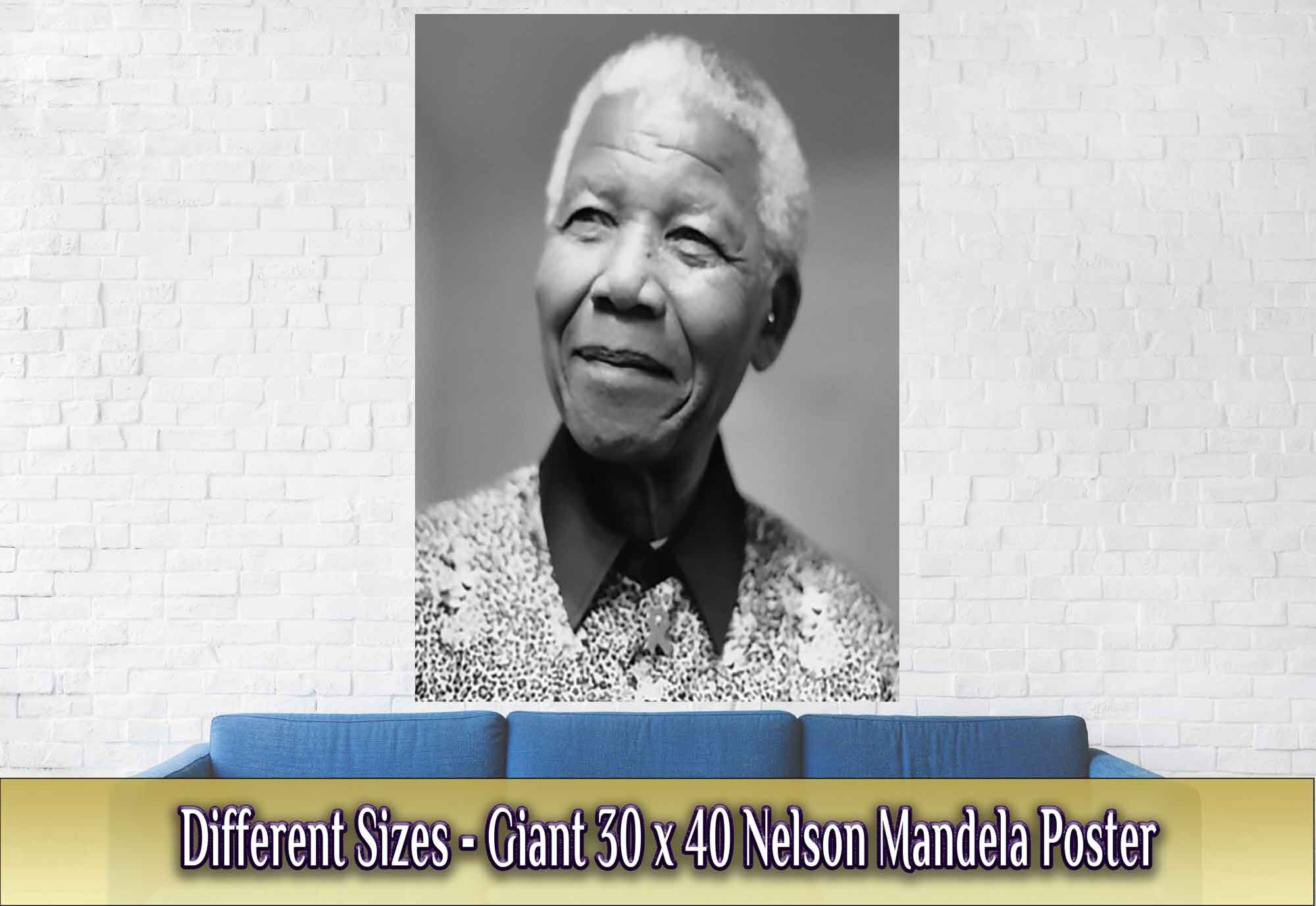 Nelson Mandela Poster, Lifelong Apatheid Opponent, Vintage Photo - Iconic Nelson Mandela Print - Anc Leader - WallArtPrints4U