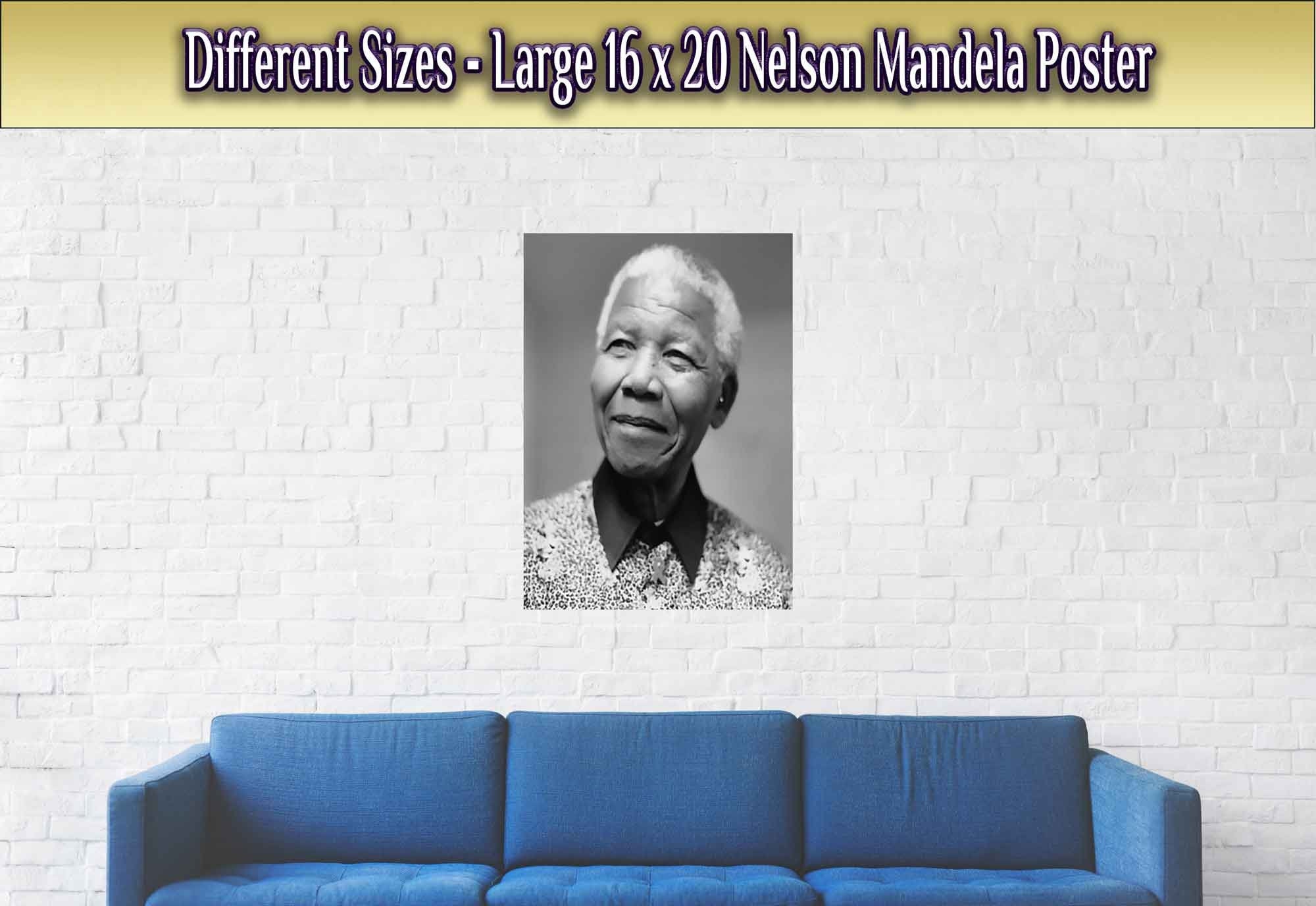 Nelson Mandela Poster, Lifelong Apatheid Opponent, Vintage Photo - Iconic Nelson Mandela Print - Anc Leader - WallArtPrints4U