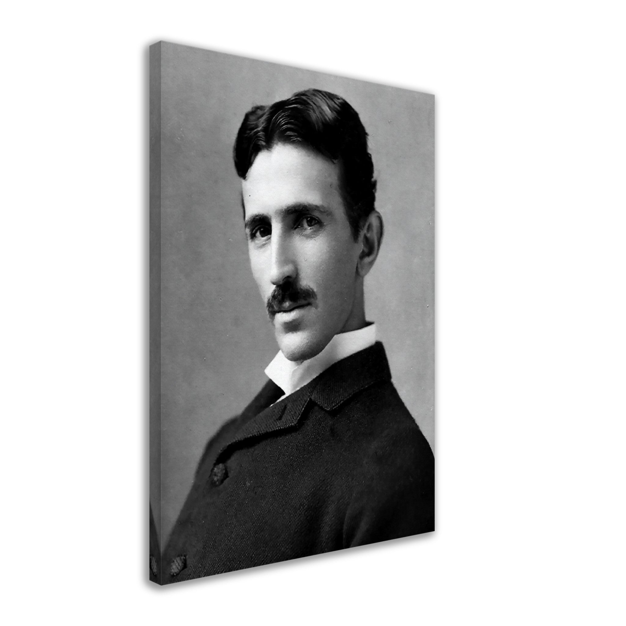 Nikola Tesla Canvas, Rival Genius To Einstein Vintage Photo Nikola Tesla Canvas Print Nicknamed The Mad Scientist - WallArtPrints4U