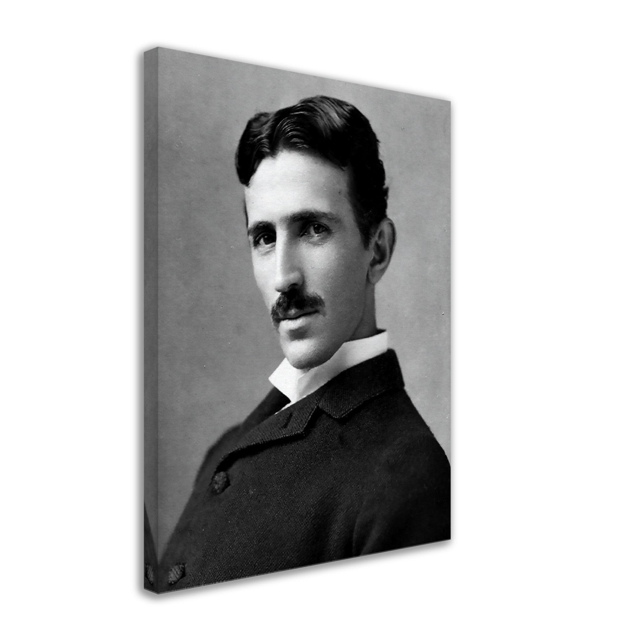 Nikola Tesla Canvas, Rival Genius To Einstein Vintage Photo Nikola Tesla Canvas Print Nicknamed The Mad Scientist - WallArtPrints4U