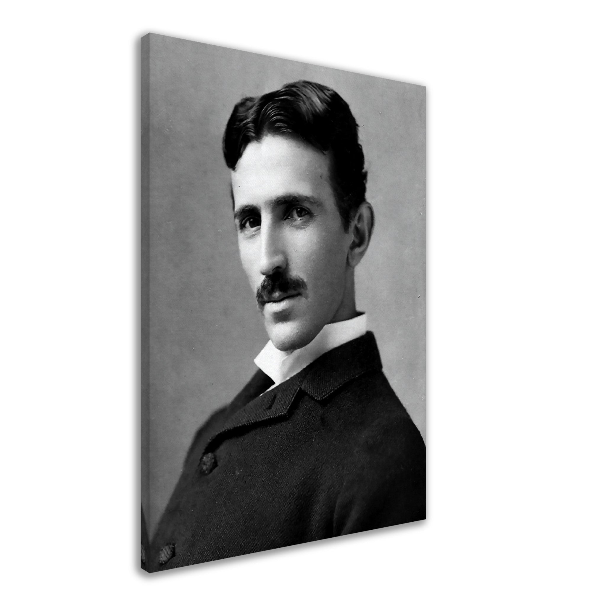 Nikola Tesla Canvas, Rival Genius To Einstein Vintage Photo Nikola Tesla Canvas Print Nicknamed The Mad Scientist - WallArtPrints4U