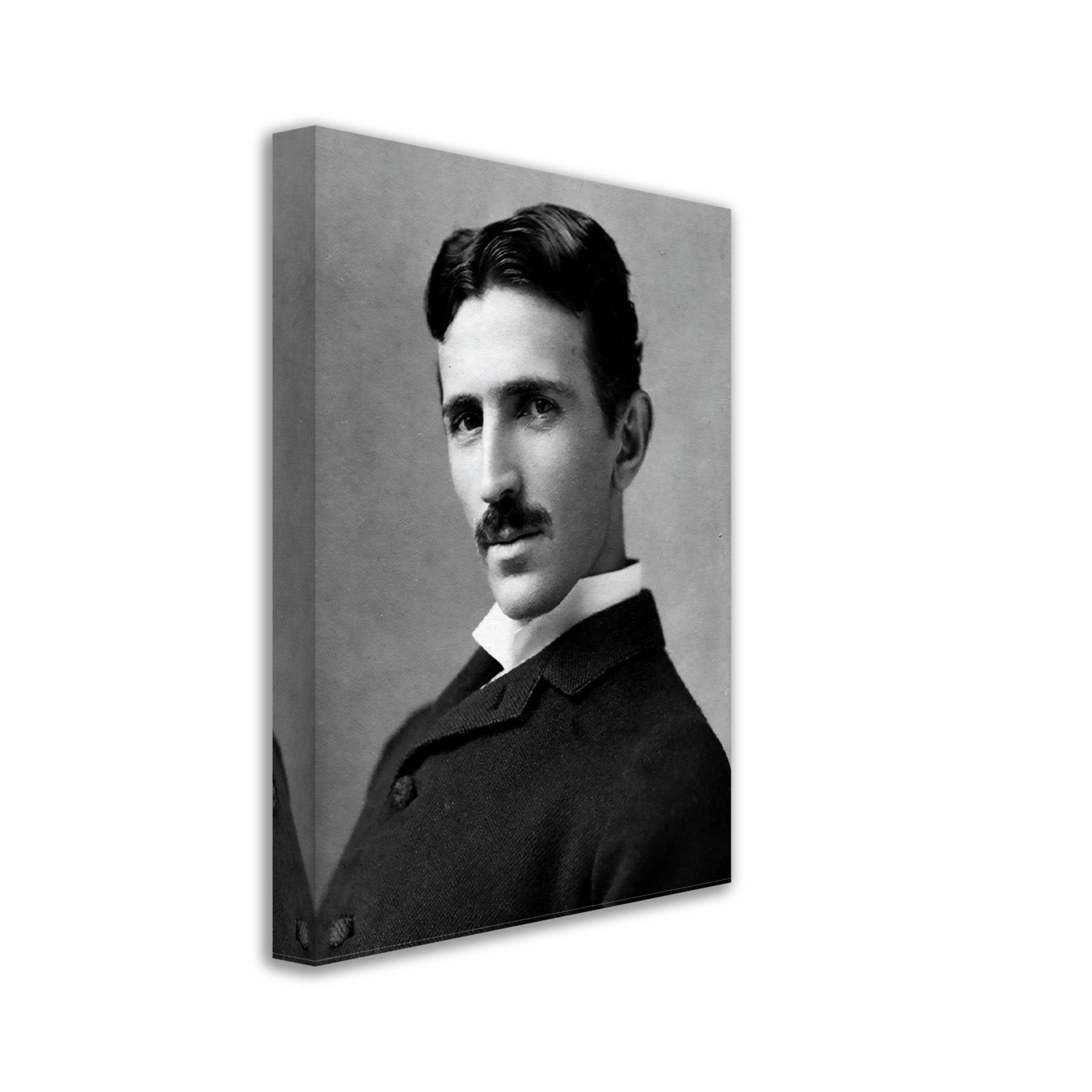 Nikola Tesla Canvas, Rival Genius To Einstein Vintage Photo Nikola Tesla Canvas Print Nicknamed The Mad Scientist - WallArtPrints4U