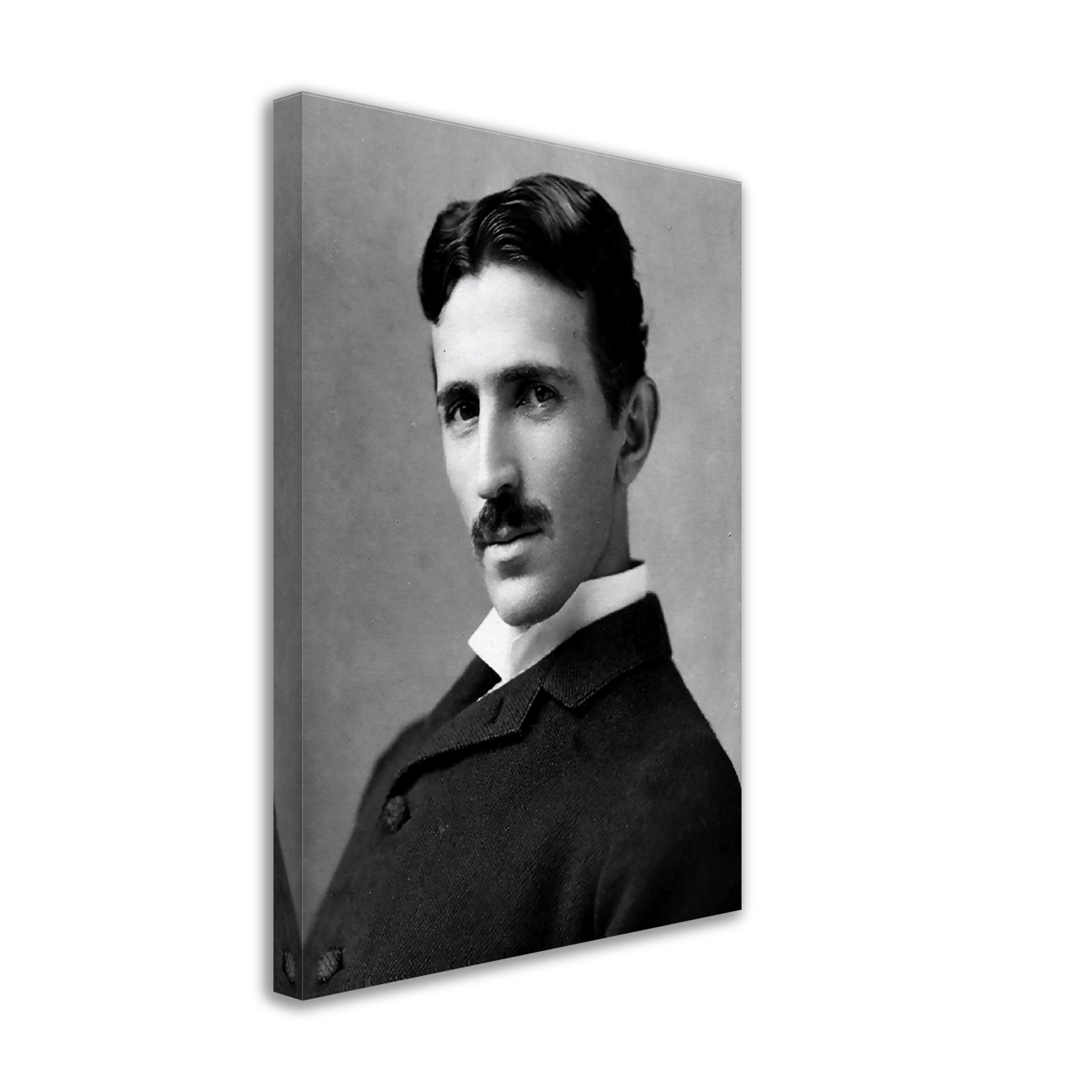 Nikola Tesla Canvas, Rival Genius To Einstein Vintage Photo Nikola Tesla Canvas Print Nicknamed The Mad Scientist - WallArtPrints4U