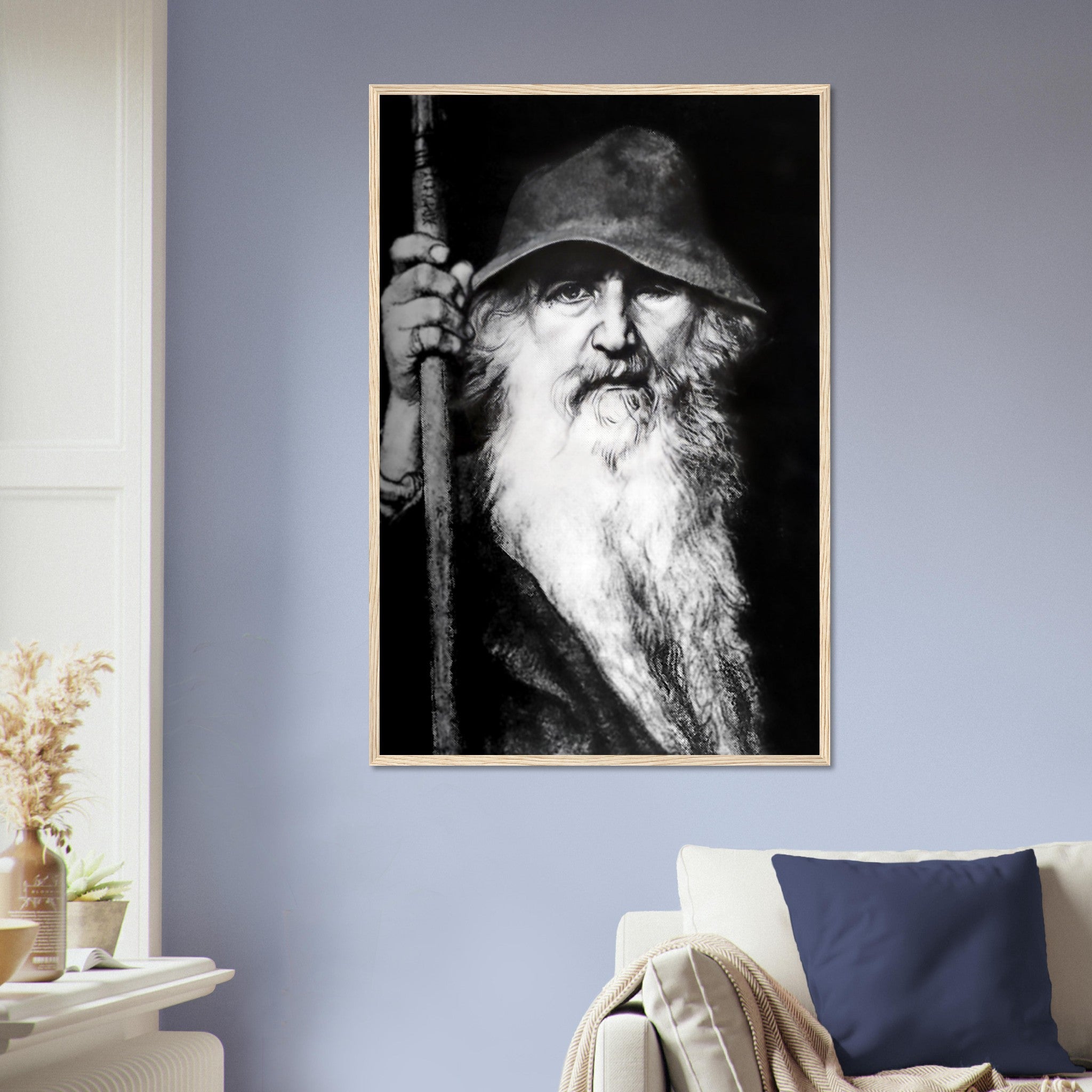 Odin Framed Framed Print - Odin Norse God Of Wisdom, War And Magic - Odin The Wanderer - WallArtPrints4U