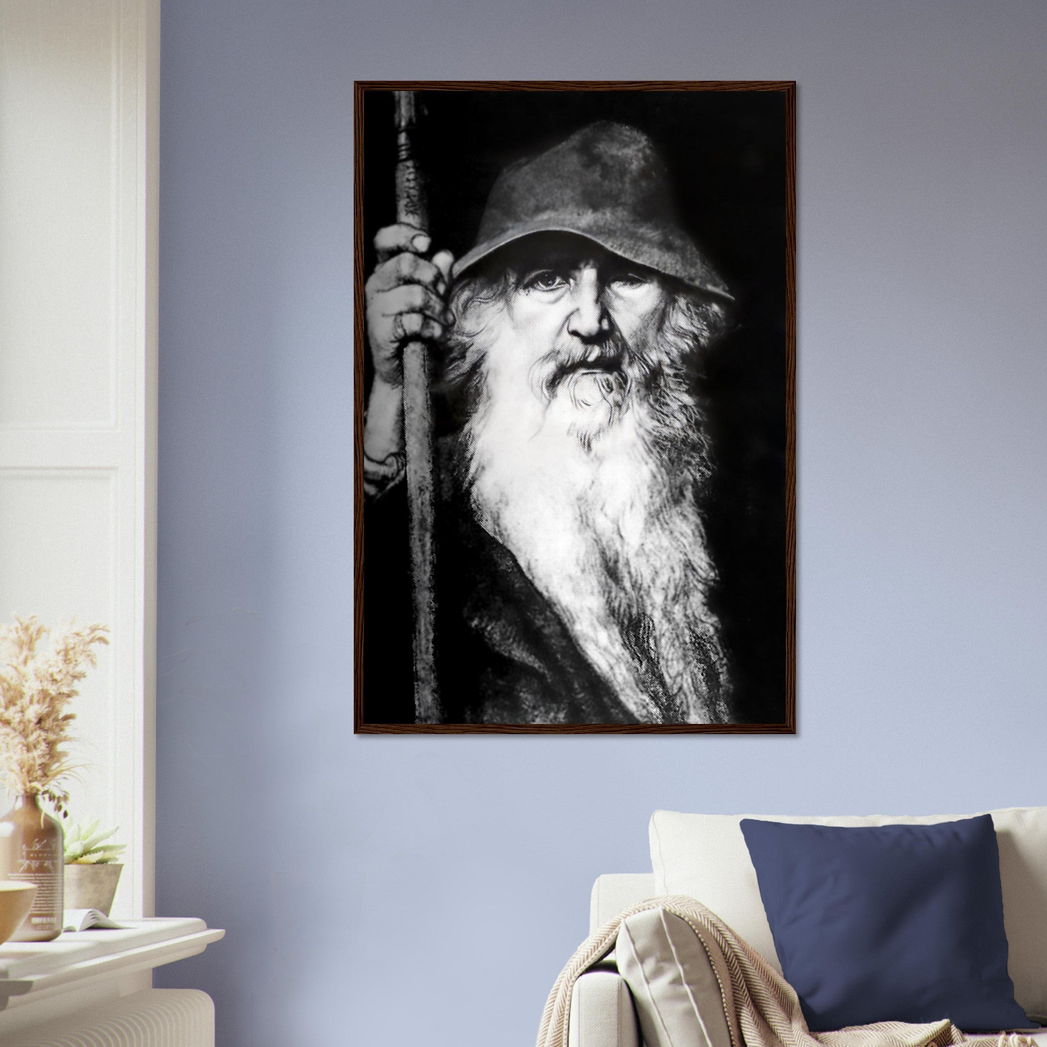 Odin Framed Framed Print - Odin Norse God Of Wisdom, War And Magic - Odin The Wanderer - WallArtPrints4U