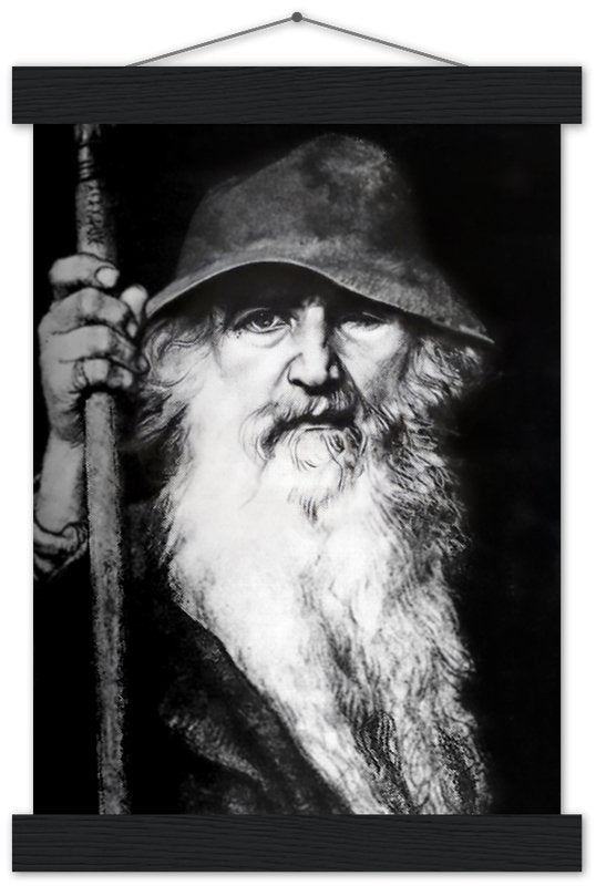 Odin Poster - Odin Norse God Of Wisdom, War And Magic - Odin The Wanderer Print - WallArtPrints4U