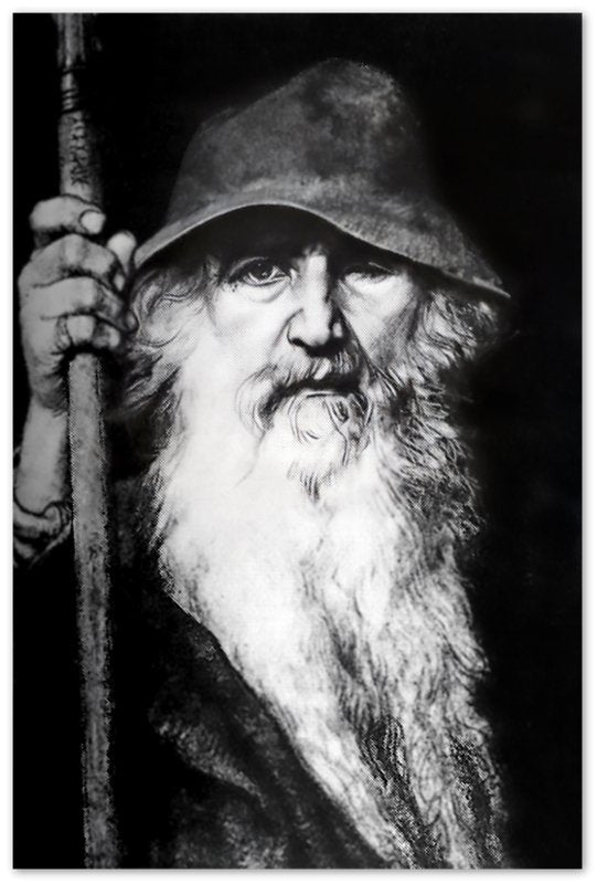 Odin Poster - Odin Norse God Of Wisdom, War And Magic - Odin The Wanderer Print - WallArtPrints4U