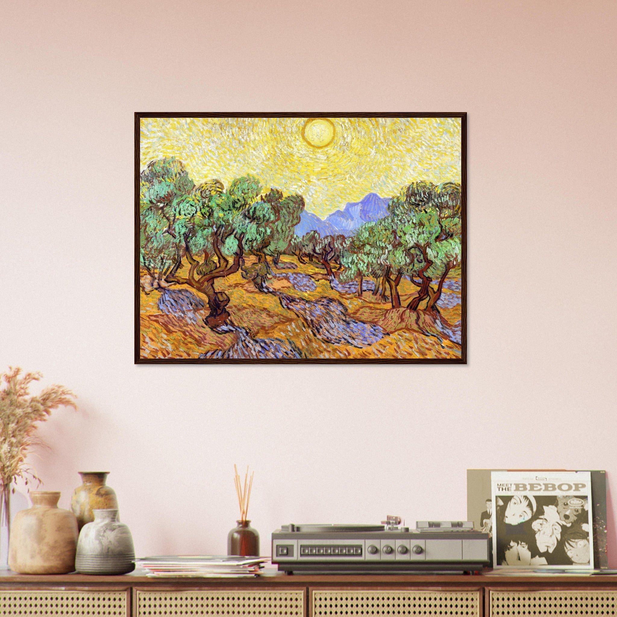 Olive Trees Framed Print, Vincent Van Gogh 1889 Vintage Fall Tree Framed - WallArtPrints4U