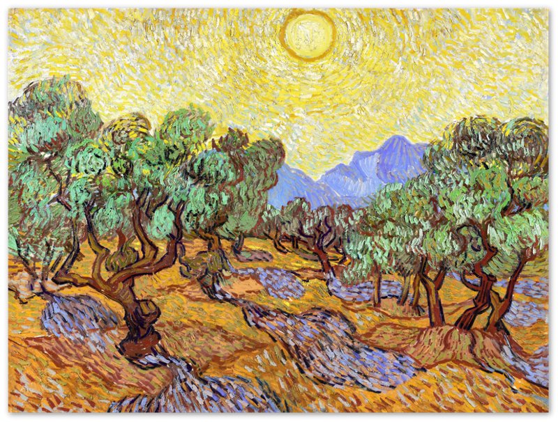 Olive Trees Poster Print, Vincent Van Gogh 1889 Vintage Fall Tree Poster - WallArtPrints4U