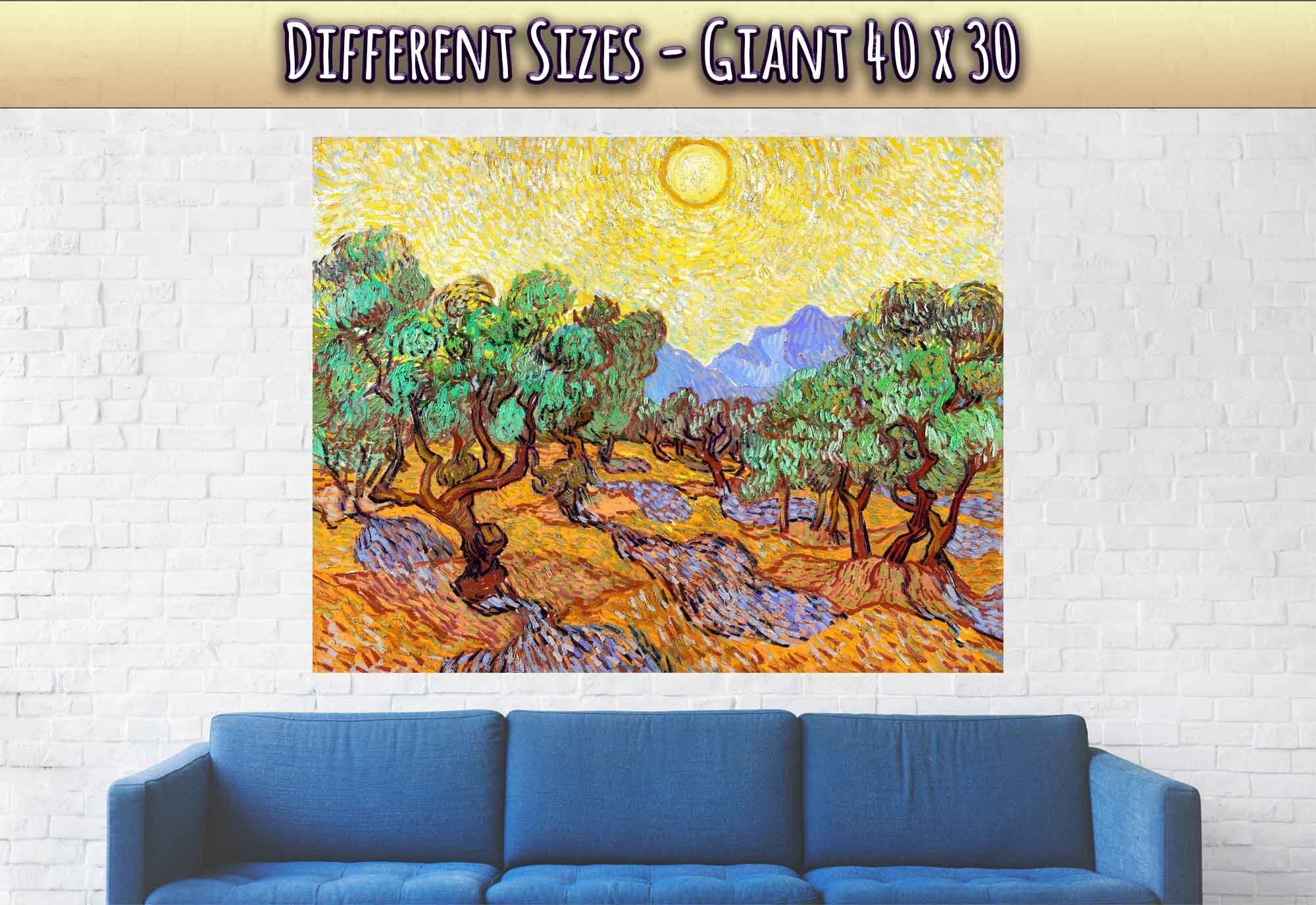 Olive Trees Poster Print, Vincent Van Gogh 1889 Vintage Fall Tree Poster - WallArtPrints4U