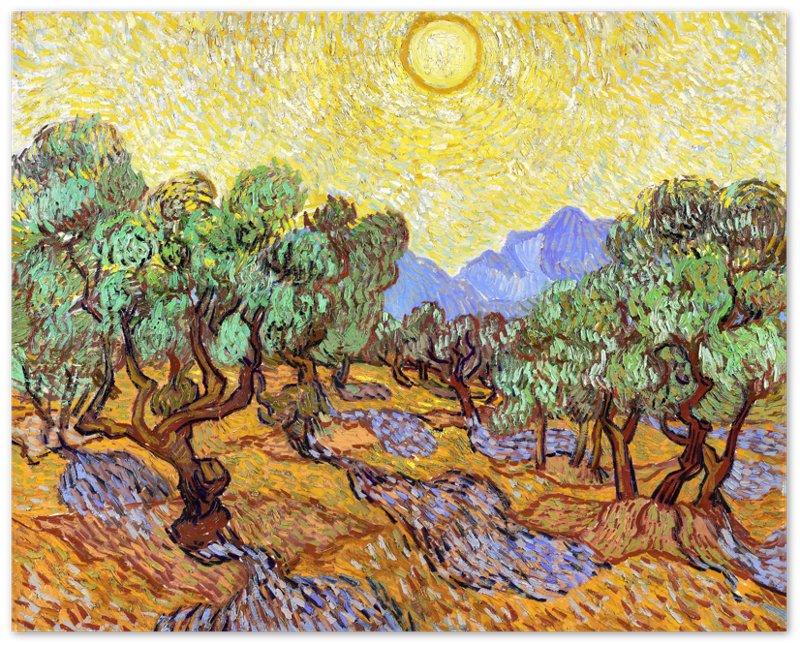 Olive Trees Poster Print, Vincent Van Gogh 1889 Vintage Fall Tree Poster - WallArtPrints4U