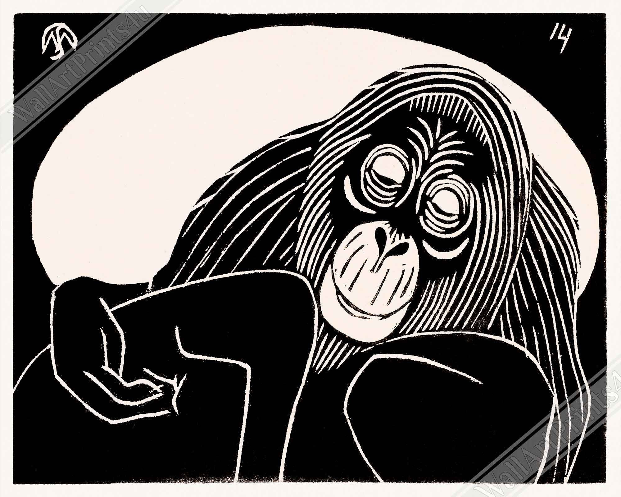 Orangutan Framed Print, Samuel Jessurun Halocast Victim, Orangutan Framed - WallArtPrints4U
