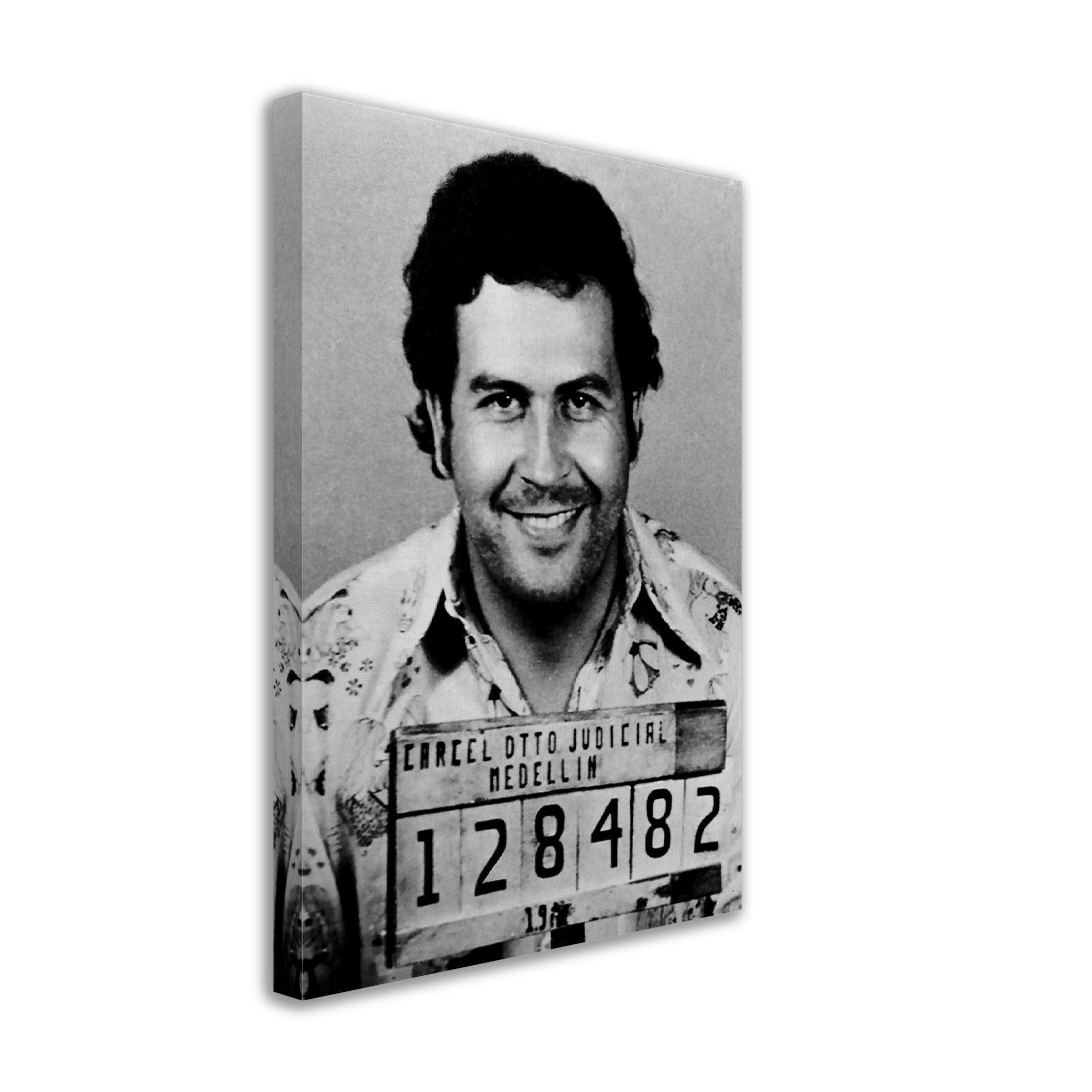 Pablo Escobar Canvas, King Of Cocaine, Vintage Photo Portrait - Pablo Escobar Canvas Print - WallArtPrints4U