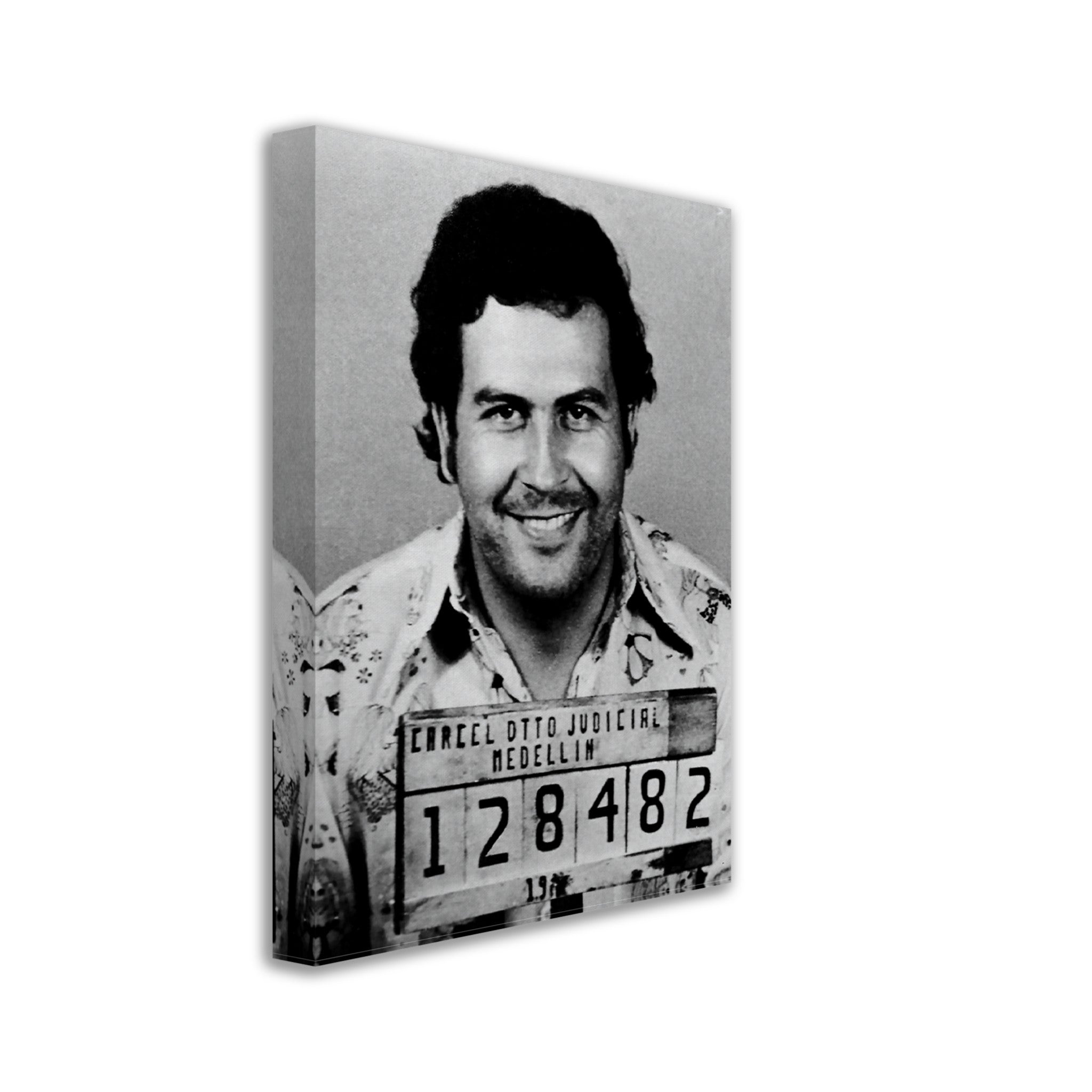 Pablo Escobar Canvas, King Of Cocaine, Vintage Photo Portrait - Pablo Escobar Canvas Print - WallArtPrints4U