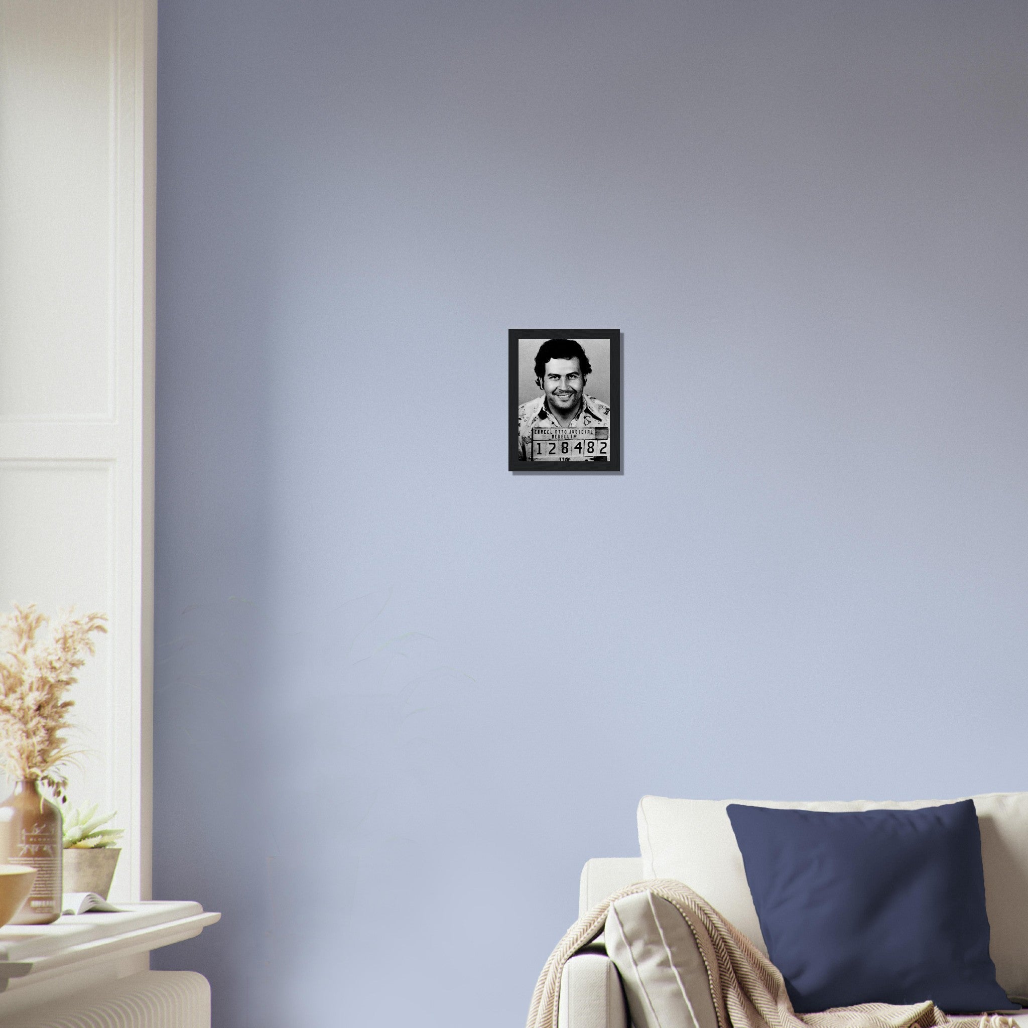 Pablo Escobar Framed, King Of Cocaine, Vintage Photo Portrait - Pablo Escobar Framed Print - WallArtPrints4U