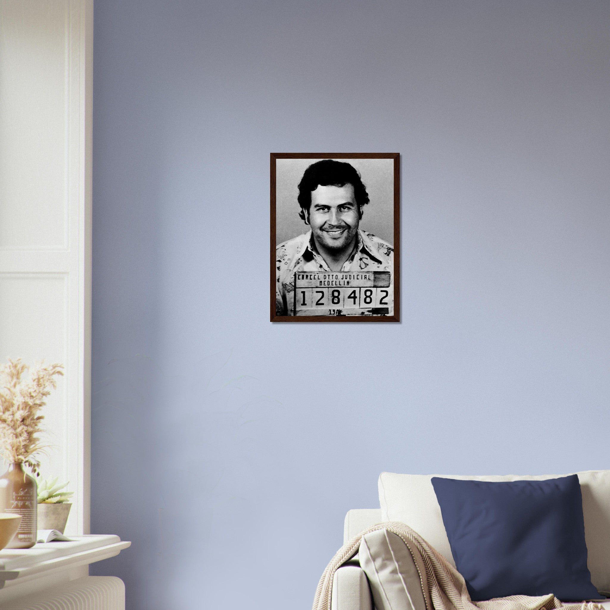 Pablo Escobar Framed, King Of Cocaine, Vintage Photo Portrait - Pablo Escobar Framed Print - WallArtPrints4U