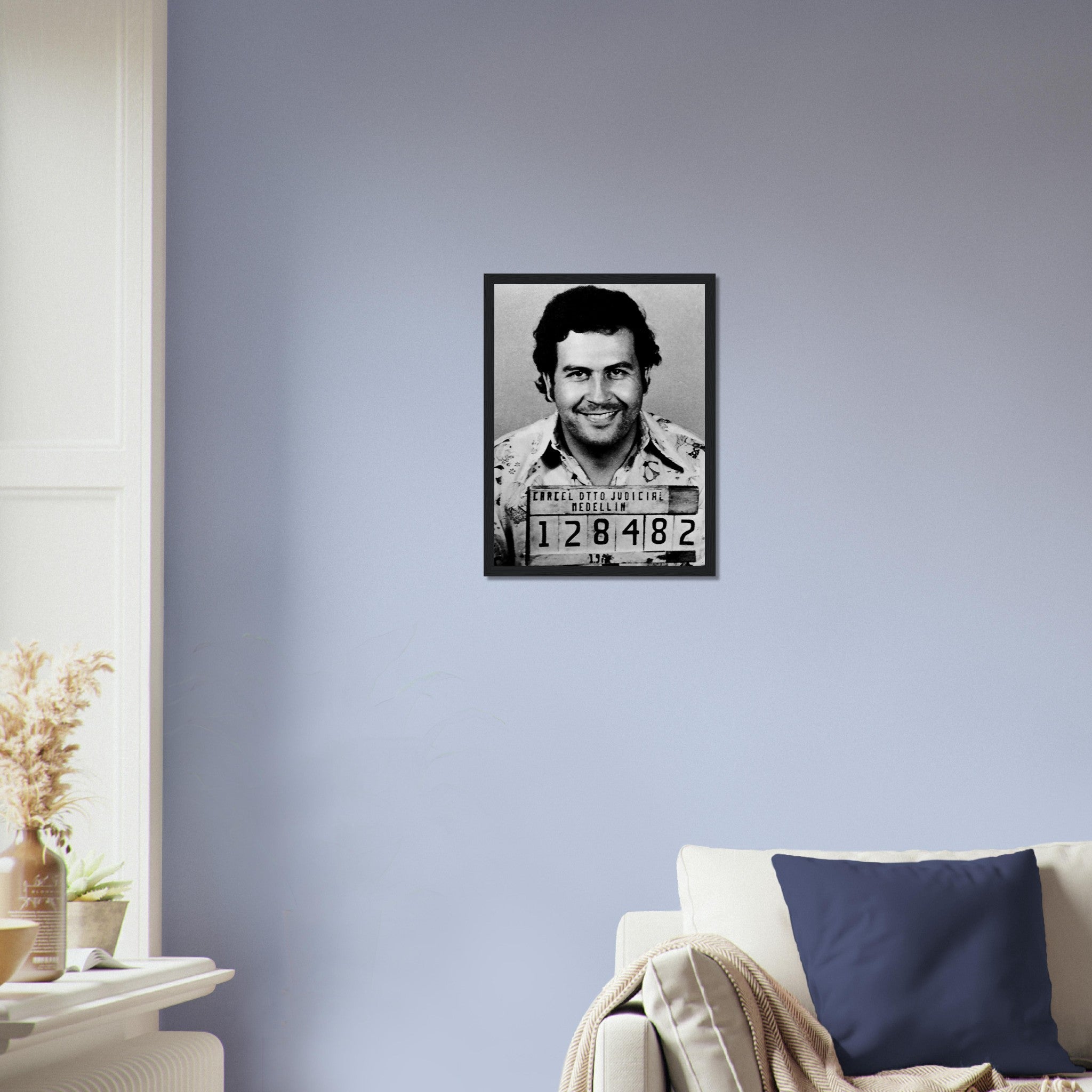 Pablo Escobar Framed, King Of Cocaine, Vintage Photo Portrait - Pablo Escobar Framed Print - WallArtPrints4U