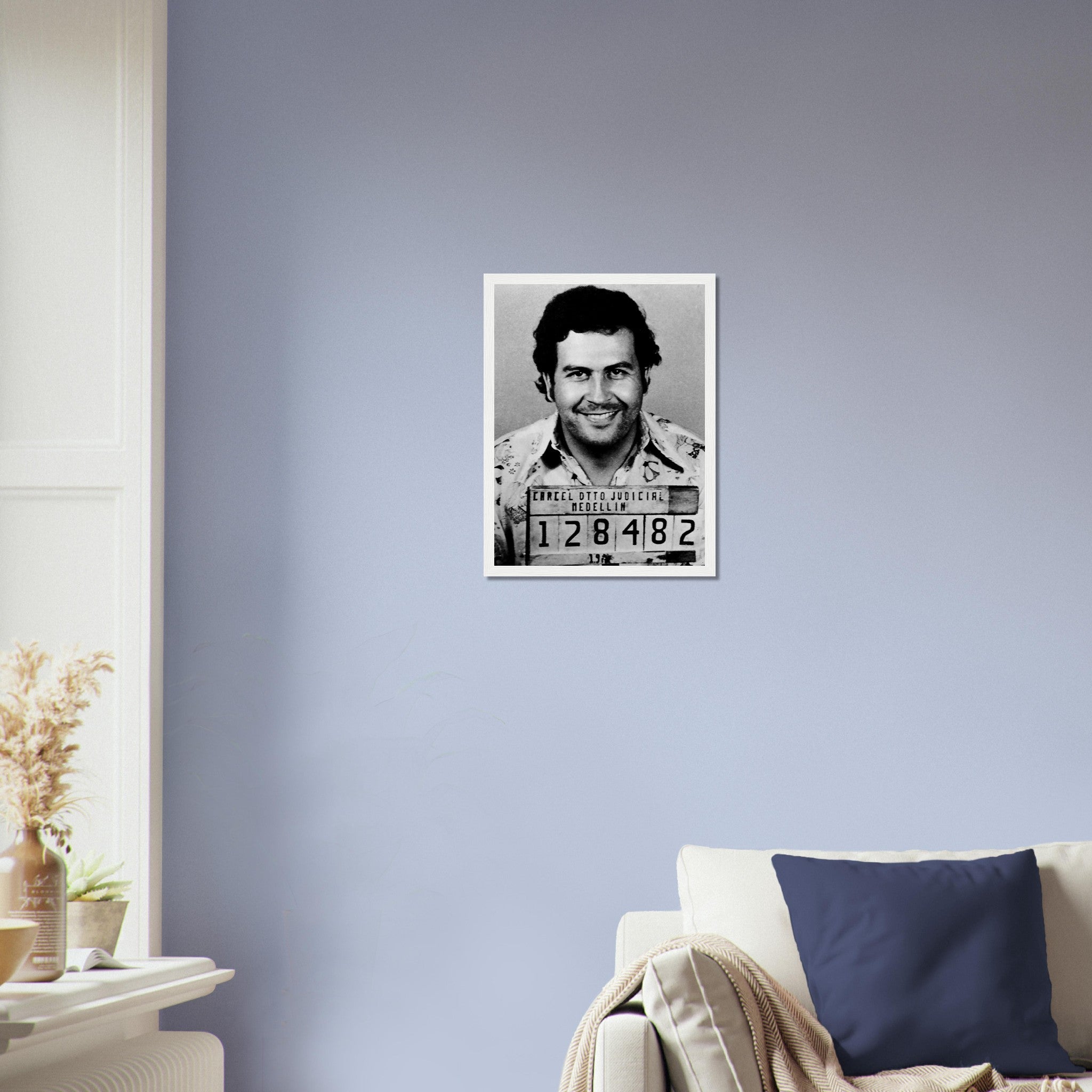 Pablo Escobar Framed, King Of Cocaine, Vintage Photo Portrait - Pablo Escobar Framed Print - WallArtPrints4U