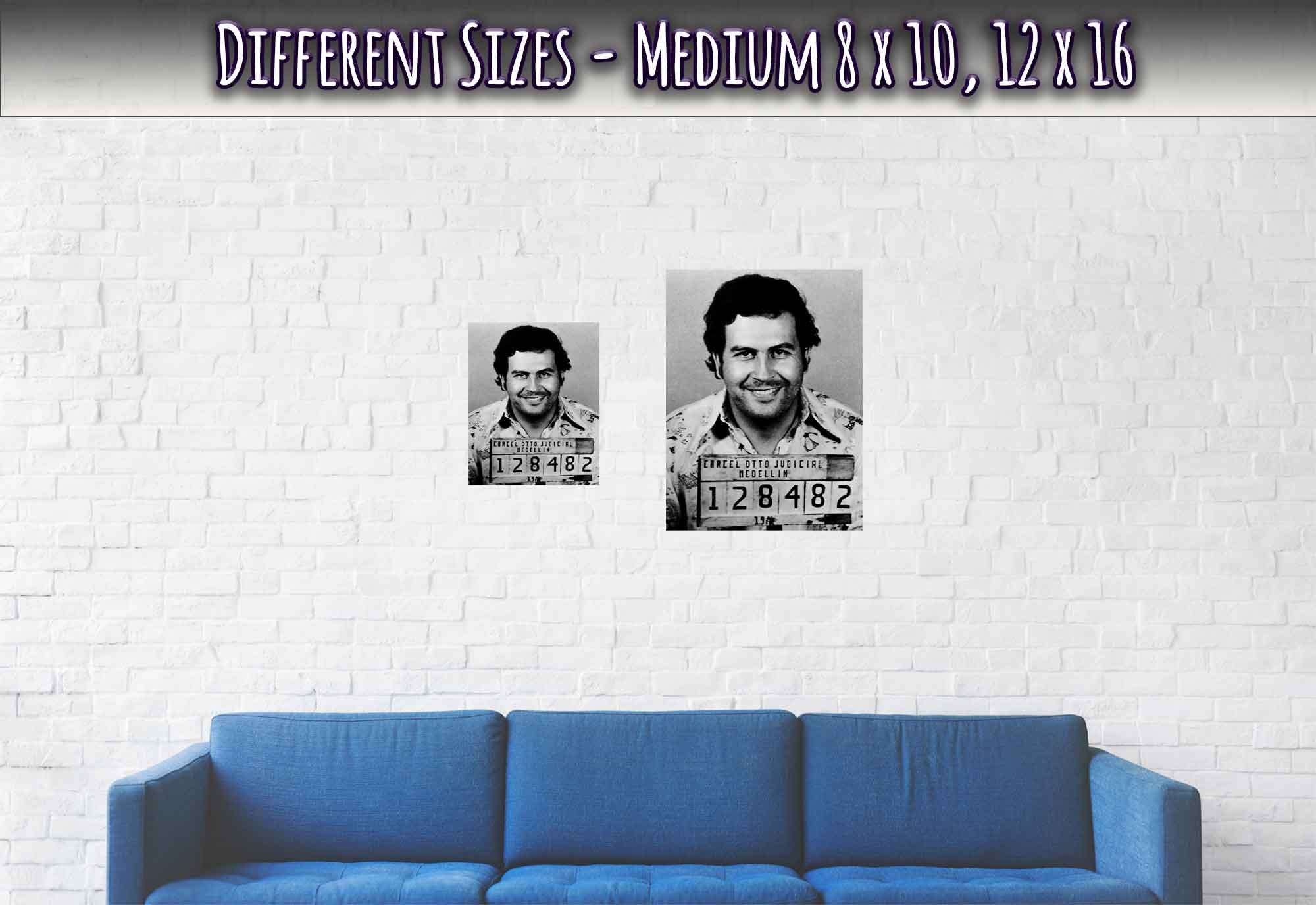 Pablo Escobar Poster, King Of Cocaine, Vintage Photo Portrait - Pablo Escobar Print - WallArtPrints4U