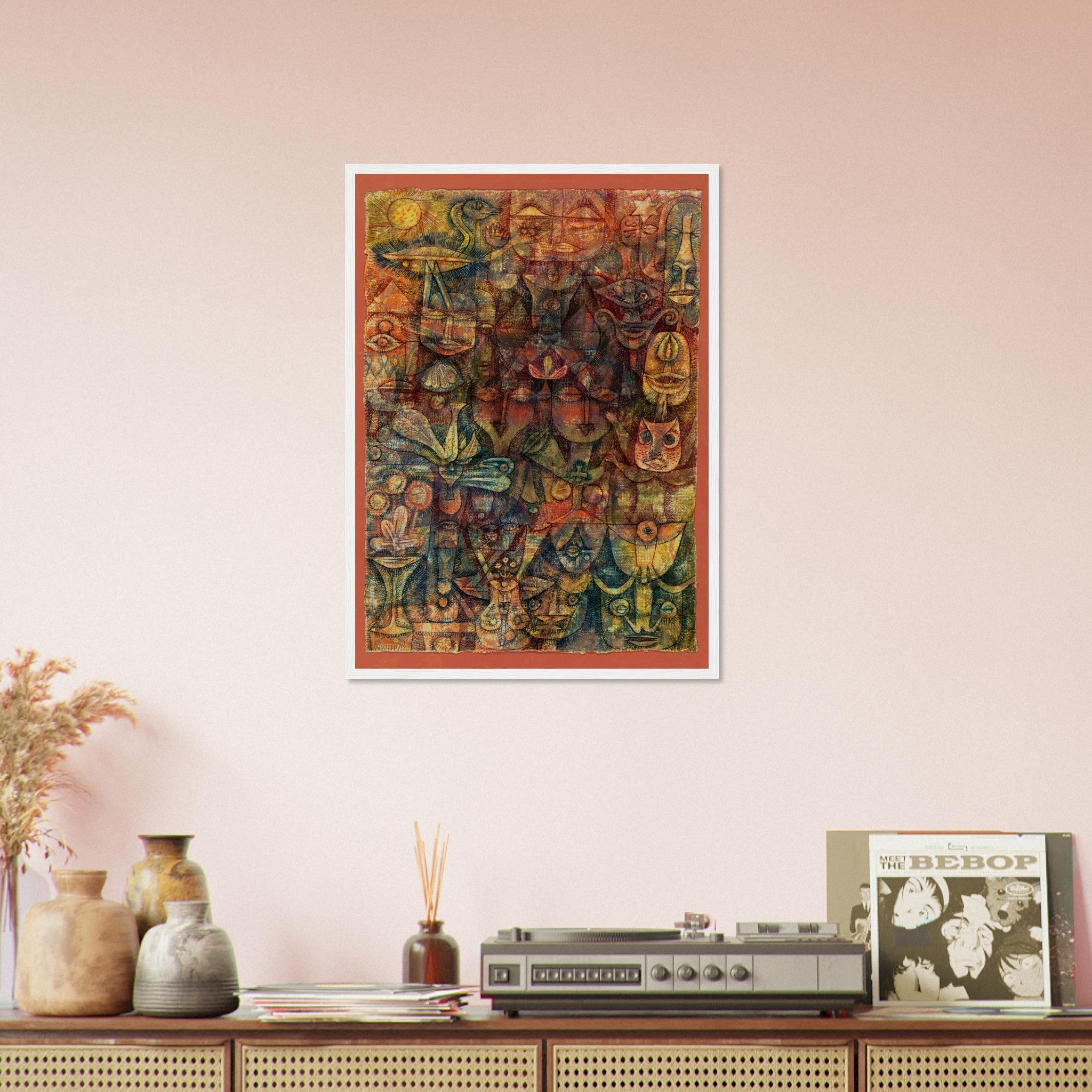 Paul Klee Strange Garden Framed Print, Abstract Art Framed, Paul Klee Frameds - WallArtPrints4U