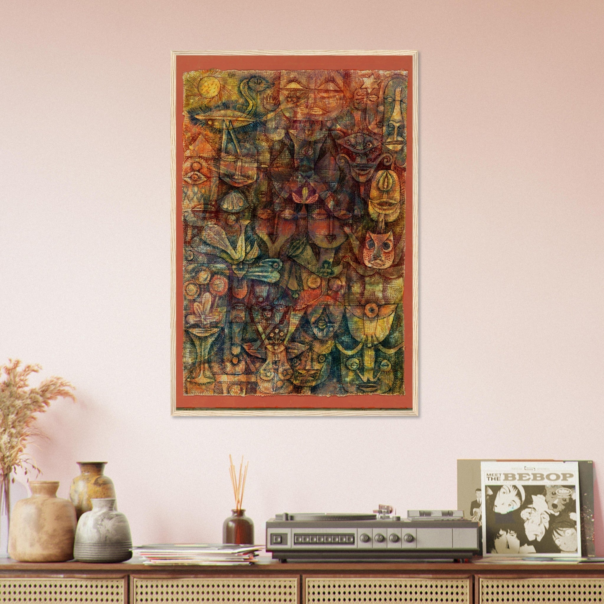 Paul Klee Strange Garden Framed Print, Abstract Art Framed, Paul Klee Frameds - WallArtPrints4U