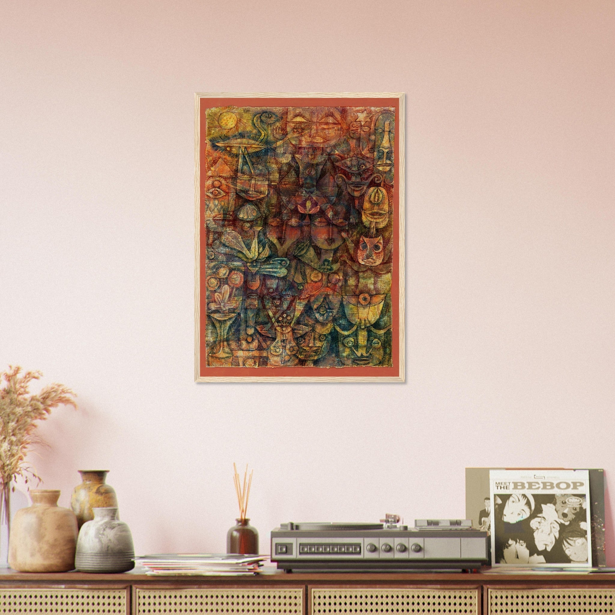 Paul Klee Strange Garden Framed Print, Abstract Art Framed, Paul Klee Frameds - WallArtPrints4U