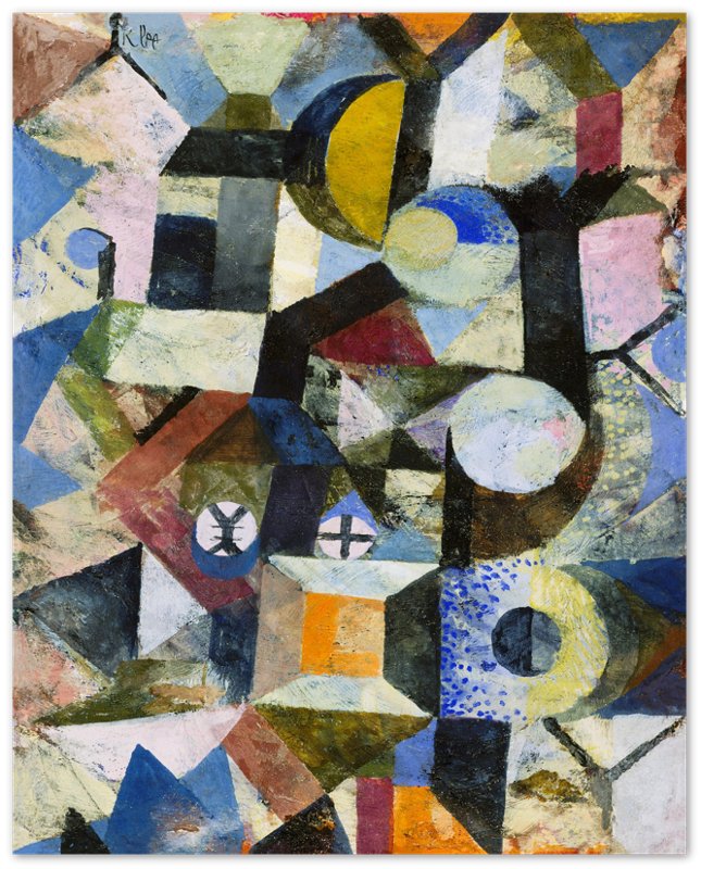 Paul Klee Yellow Half Moon And The Y Poster, Abstract Art Print, Paul Klee Prints - WallArtPrints4U