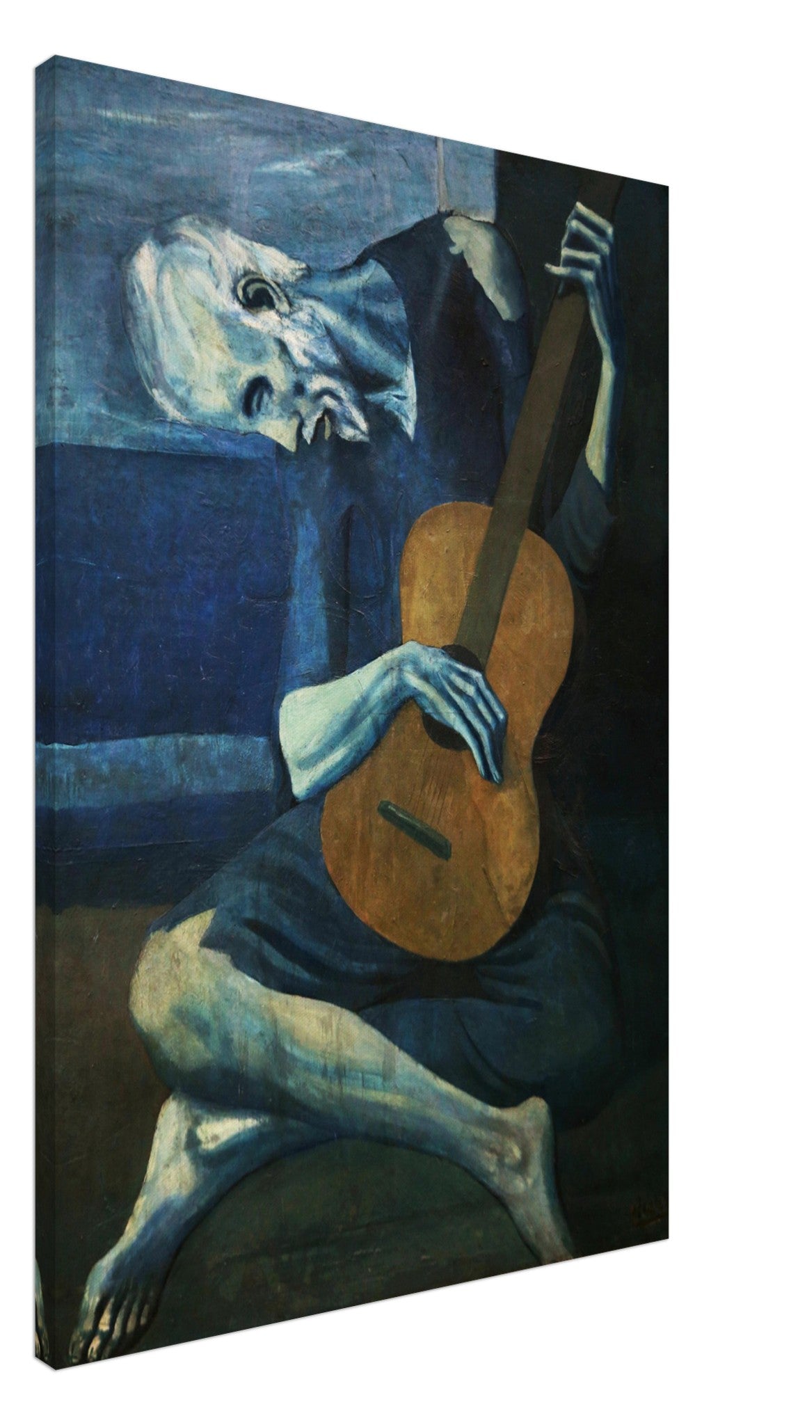 Picasso Canvas Print, The Old Guitarist - Picasso Print, Pablo Picasso 1904 - WallArtPrints4U