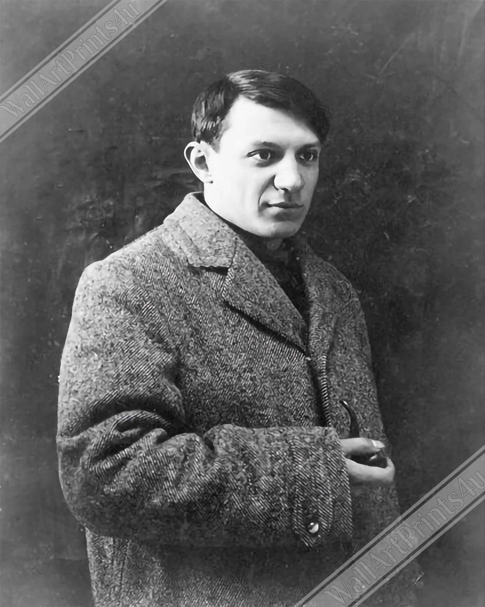 Picasso Portrait Canvas, Vintage Photo Portrait 1908, Picasso Canvas Print, Pablo Picasso - WallArtPrints4U
