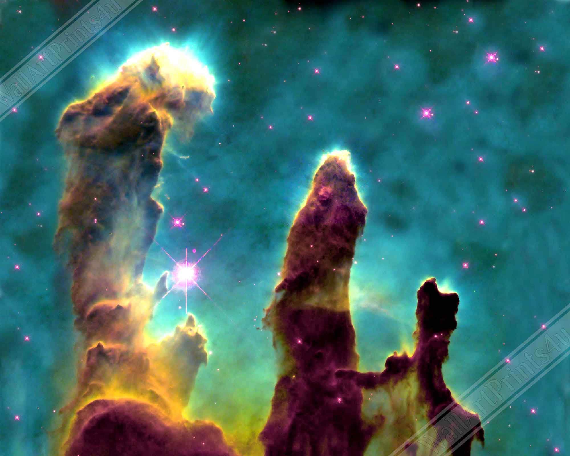 Pillars Of Creation Framed, Famous Nasa Photo Framed Print From 1995, Eagle Nebula - WallArtPrints4U