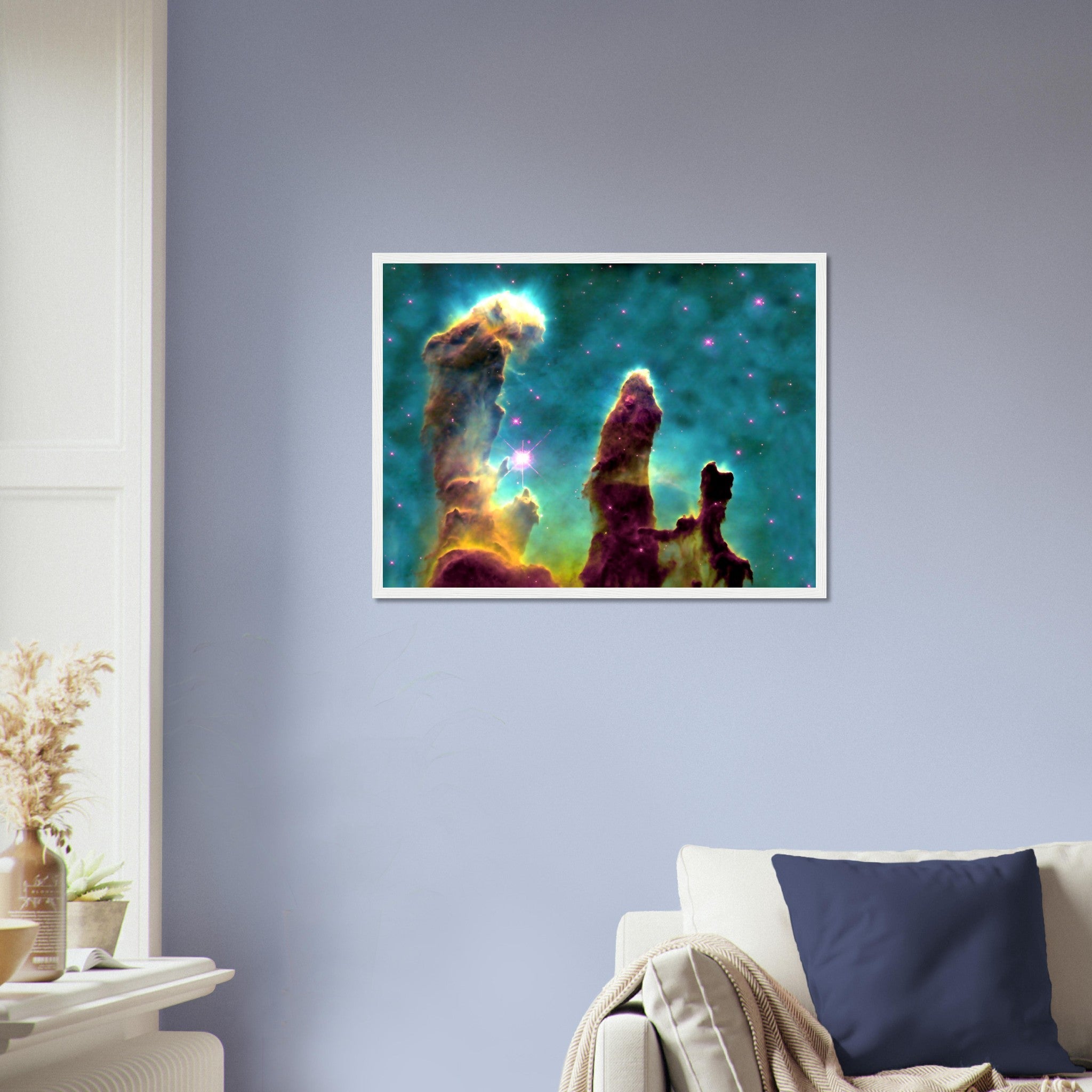 Pillars Of Creation Framed, Famous Nasa Photo Framed Print From 1995, Eagle Nebula - WallArtPrints4U