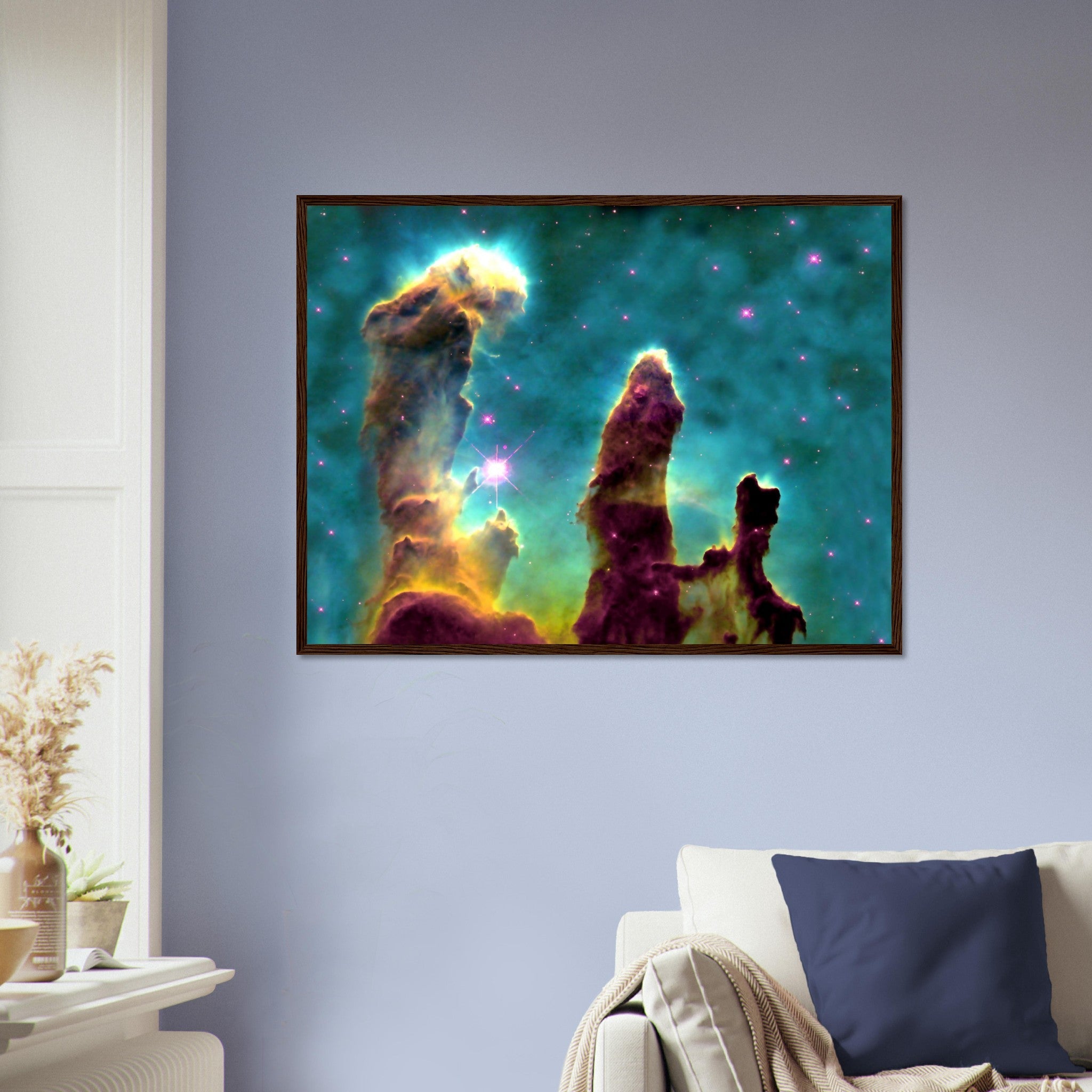 Pillars Of Creation Framed, Famous Nasa Photo Framed Print From 1995, Eagle Nebula - WallArtPrints4U