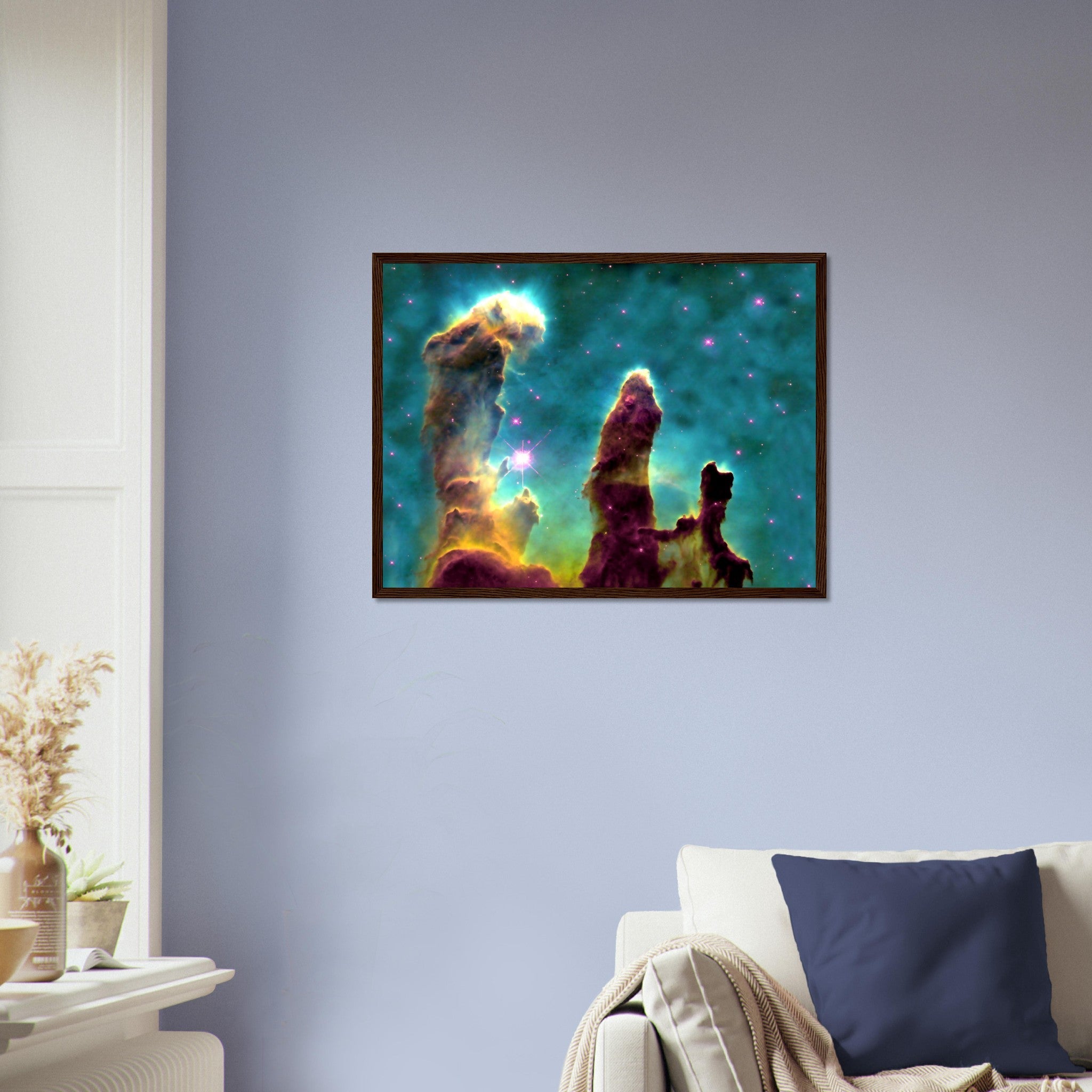 Pillars Of Creation Framed, Famous Nasa Photo Framed Print From 1995, Eagle Nebula - WallArtPrints4U