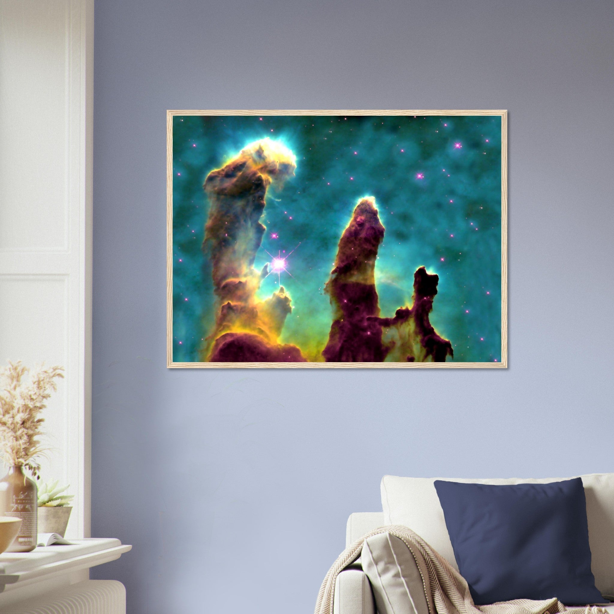 Pillars Of Creation Framed, Famous Nasa Photo Framed Print From 1995, Eagle Nebula - WallArtPrints4U