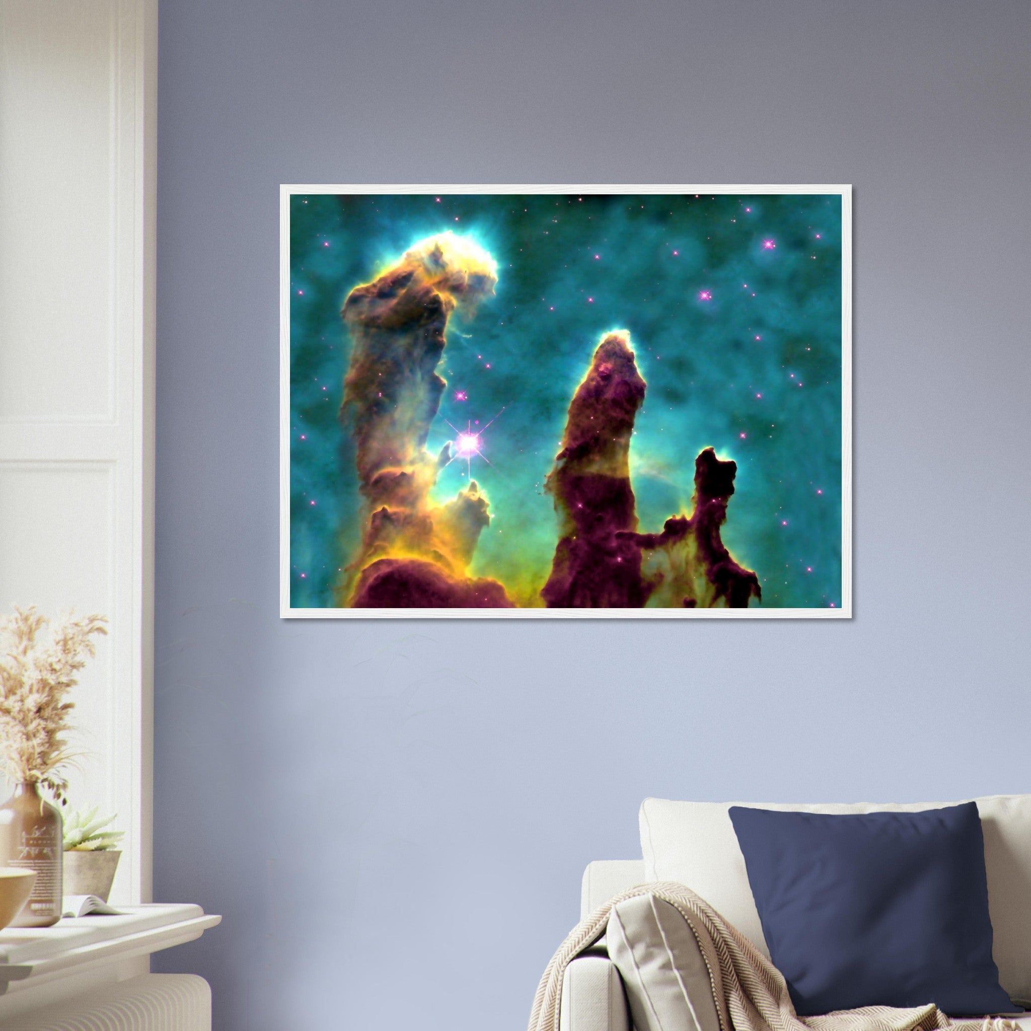 Pillars Of Creation Framed, Famous Nasa Photo Framed Print From 1995, Eagle Nebula - WallArtPrints4U