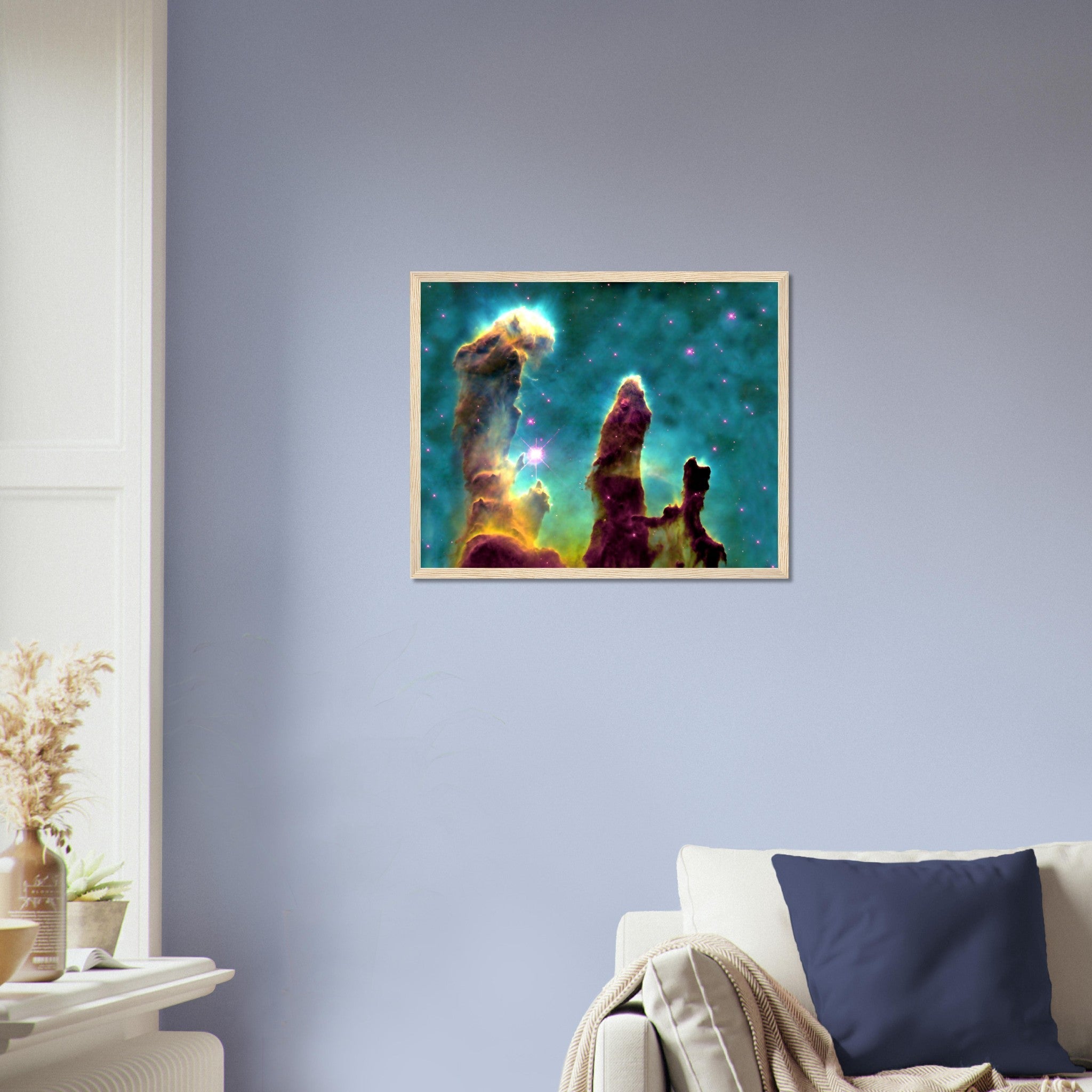 Pillars Of Creation Framed, Famous Nasa Photo Framed Print From 1995, Eagle Nebula - WallArtPrints4U