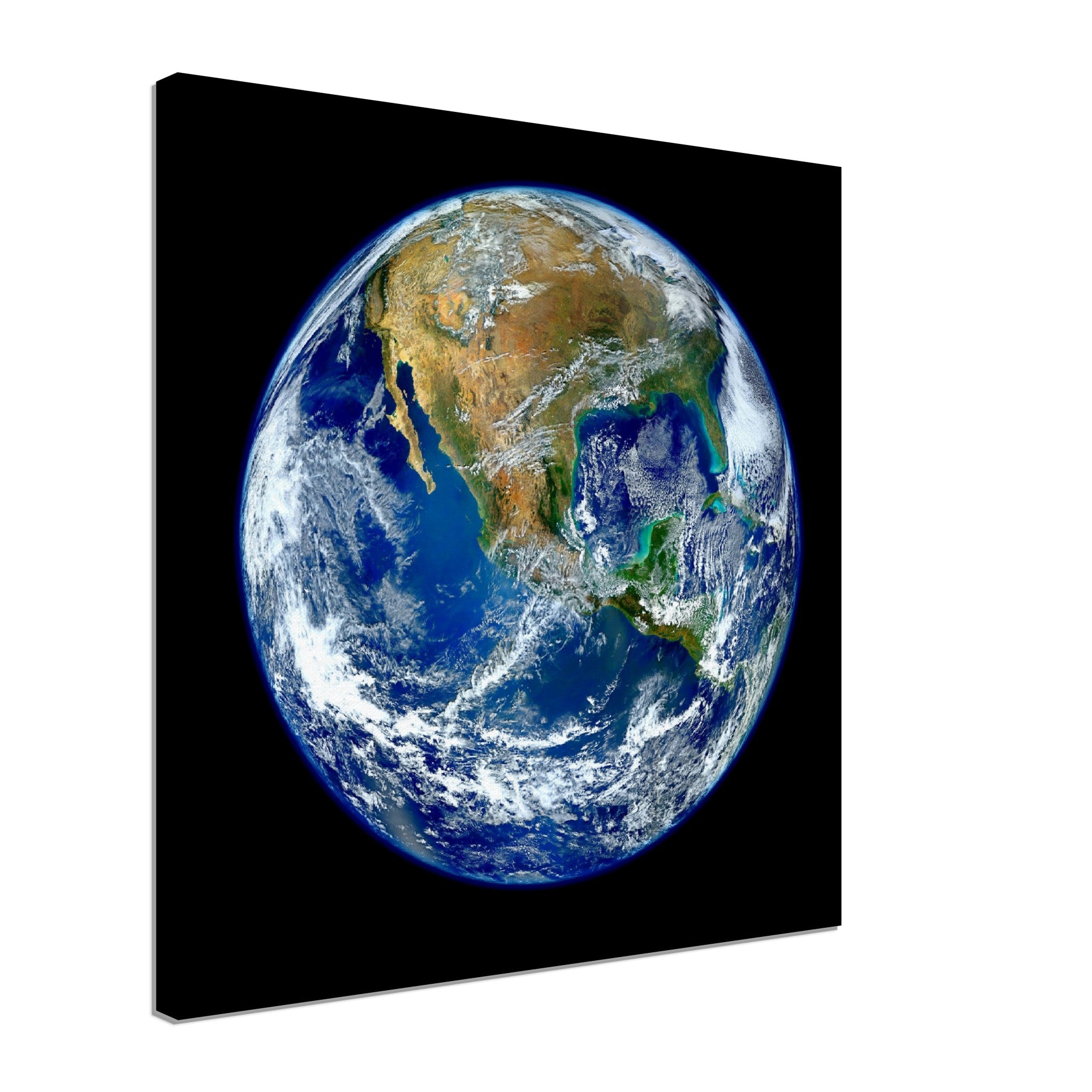 Planet Earth Canvas - Planet Earth Canvas Print North America Low Orbit. - WallArtPrints4U