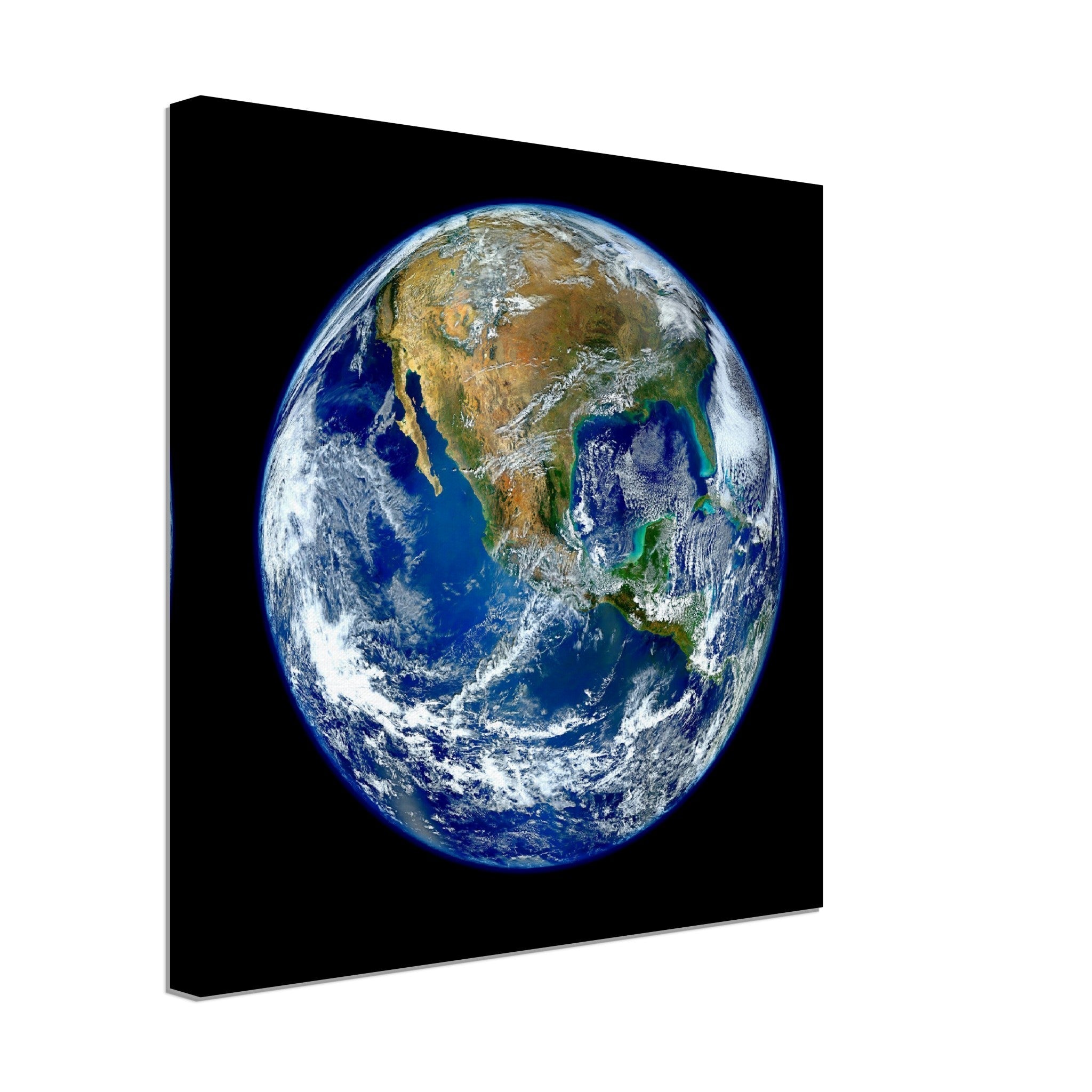 絵画 Earth Planet Earth Canvas - Planet Earth Canvas Print North America Low Orbi