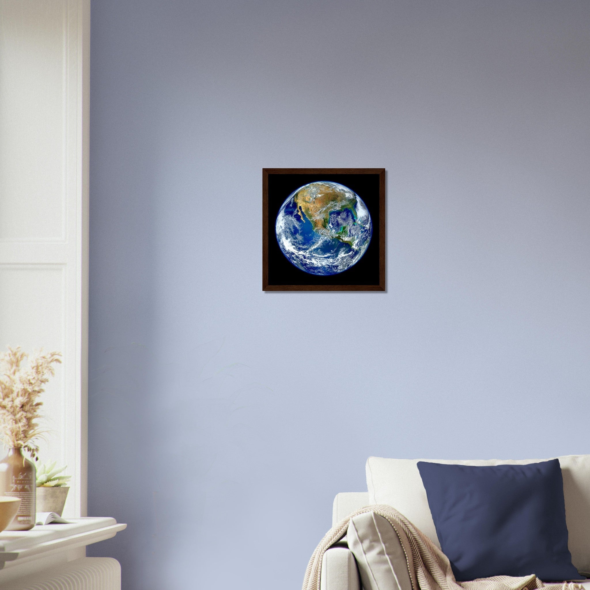 Planet Earth Framed - Planet Earth Framed Print North America Low Orbit. - WallArtPrints4U