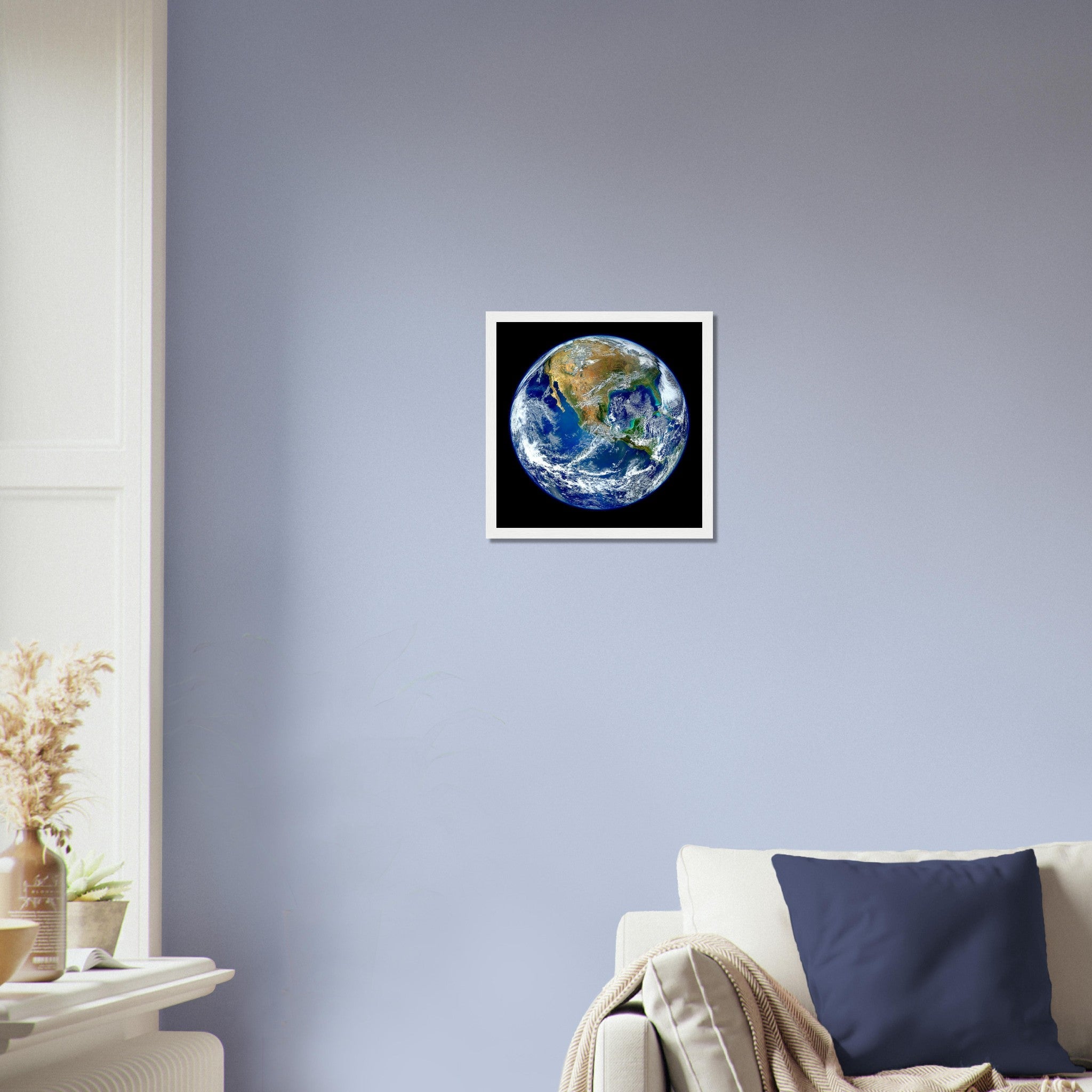 Planet Earth Framed - Planet Earth Framed Print North America Low Orbit. - WallArtPrints4U