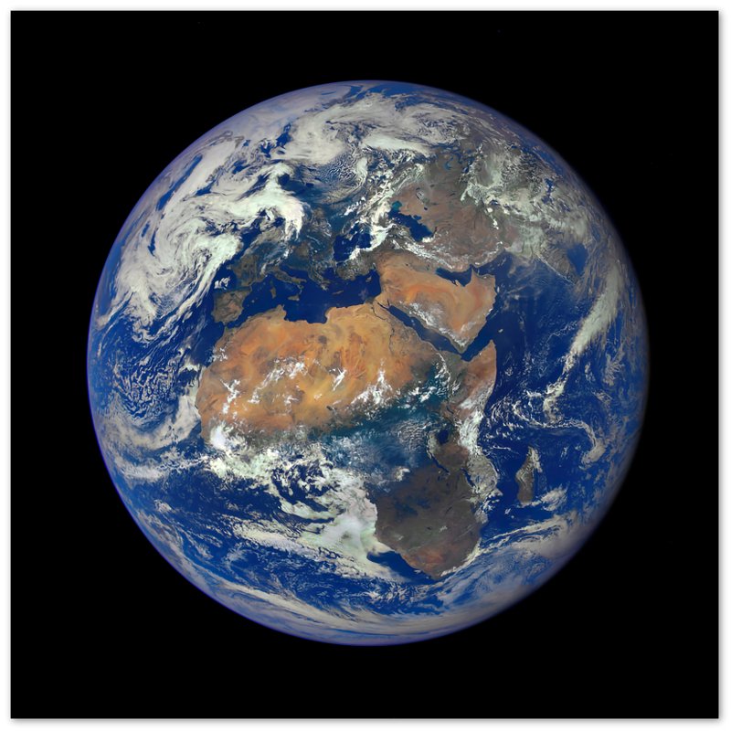 Planet Earth Poster - Planet Earth Print Africa & Europe Deep Space Climate Observatory - WallArtPrints4U