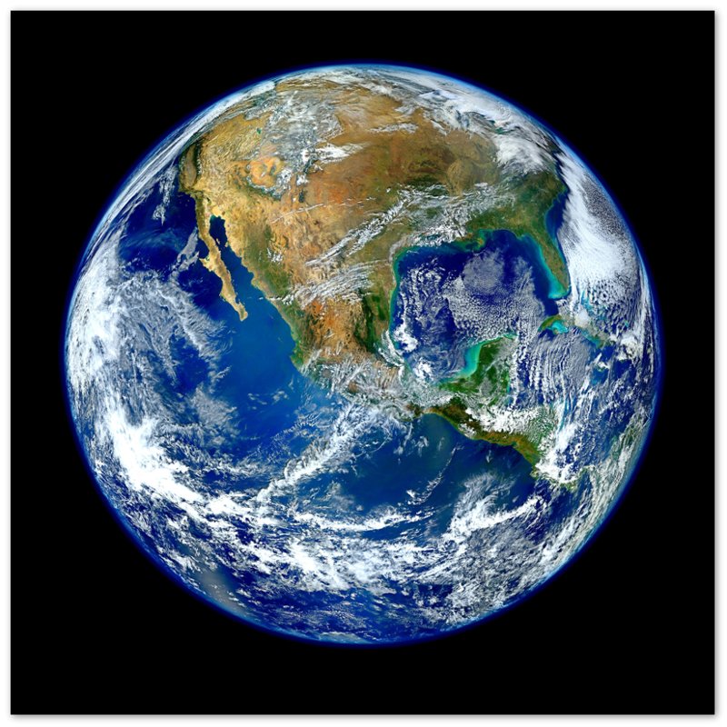 Planet Earth Poster - Planet Earth Print North America Low Orbit - WallArtPrints4U