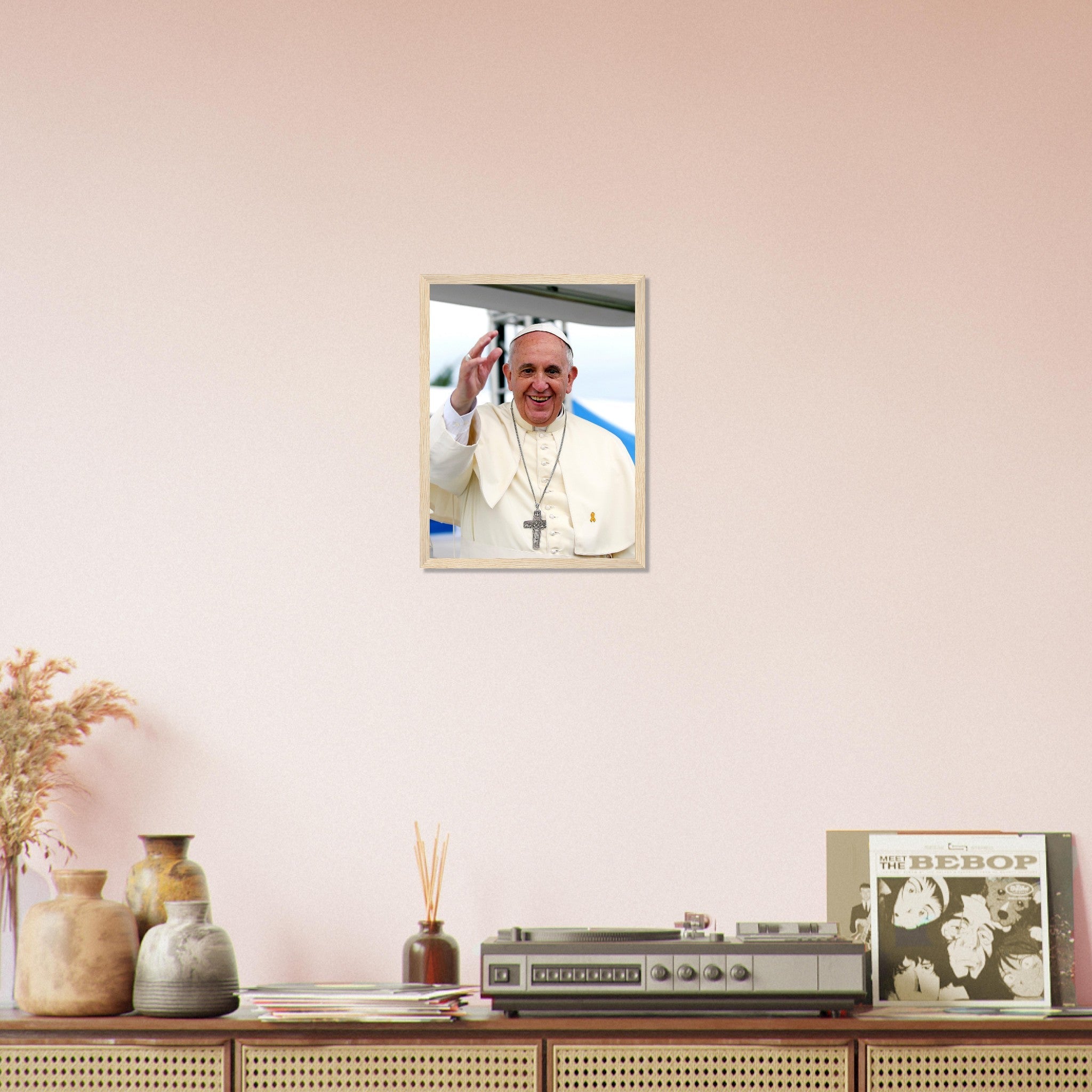 Pope Francis Framed, Jorge Mario Bergoglio - Pope Francis Framed Print - WallArtPrints4U