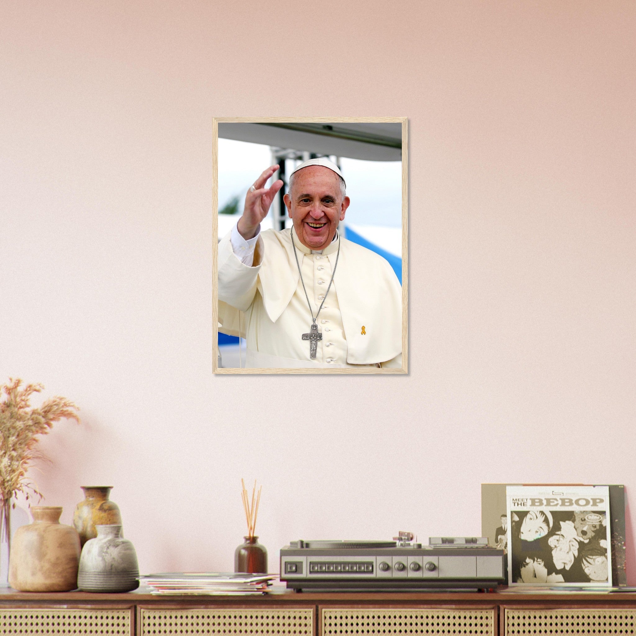 Pope Francis Framed, Jorge Mario Bergoglio - Pope Francis Framed Print - WallArtPrints4U